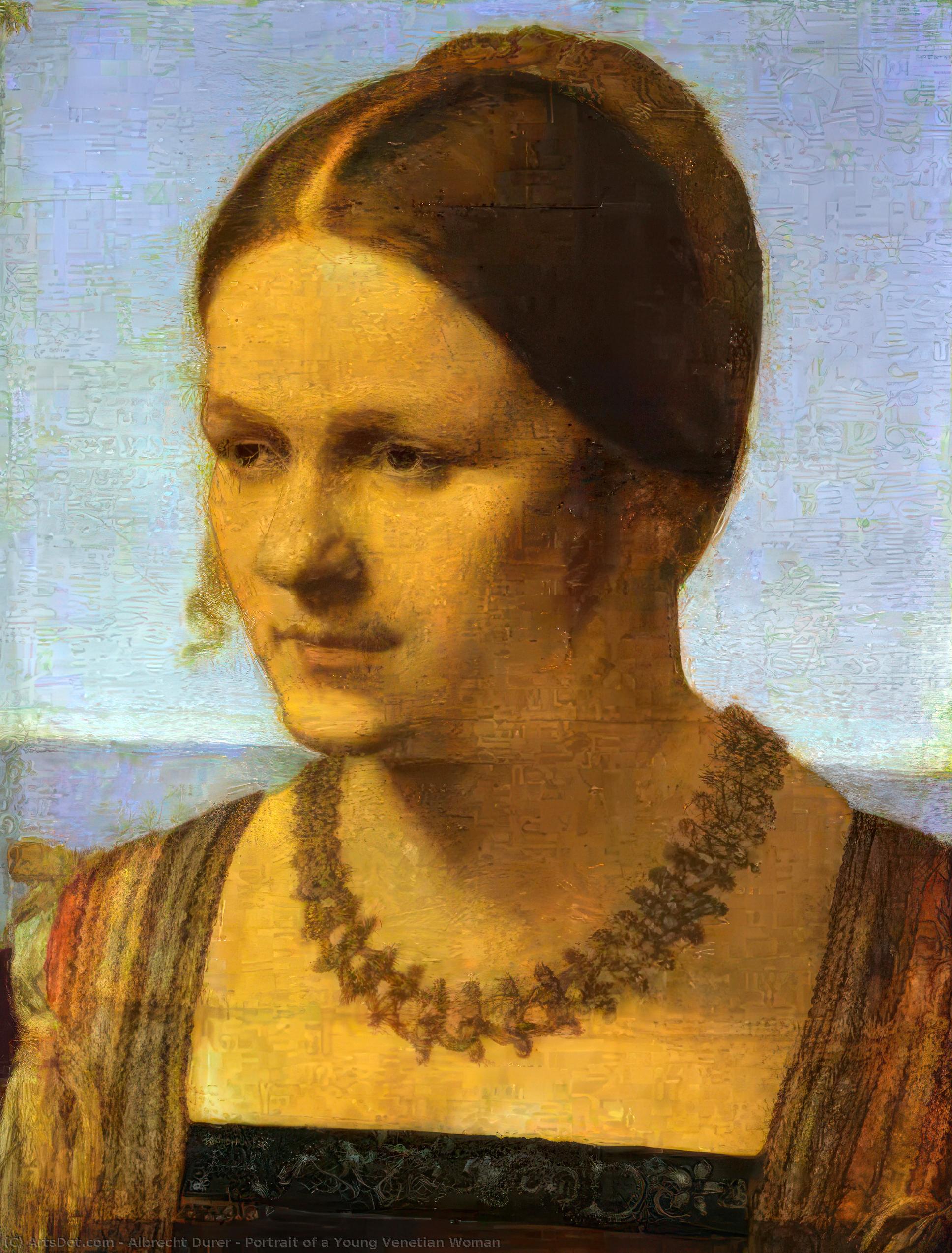 Ordem Reproduções De Belas Artes Retrato de uma jovem mulher veneziana, 1507 por Albrecht Durer (1471-1528, Italy) | ArtsDot.com