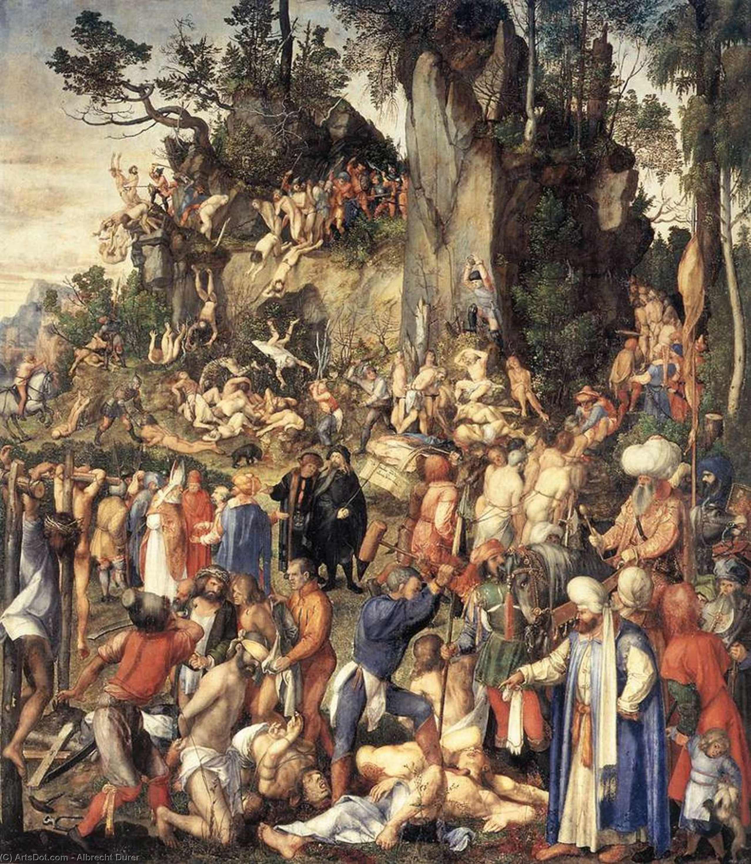 Ordinare Riproduzioni D'arte Il martirio dei Dieci Mille, 1508 di Albrecht Durer (1471-1528, Italy) | ArtsDot.com