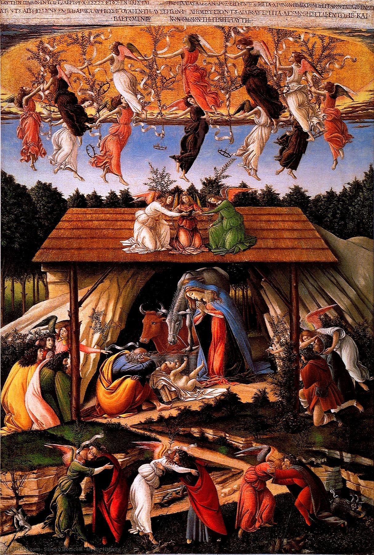 Order Artwork Replica Mystic Nativity, 1501 by Sandro Botticelli (1445-1510, Italy) | ArtsDot.com