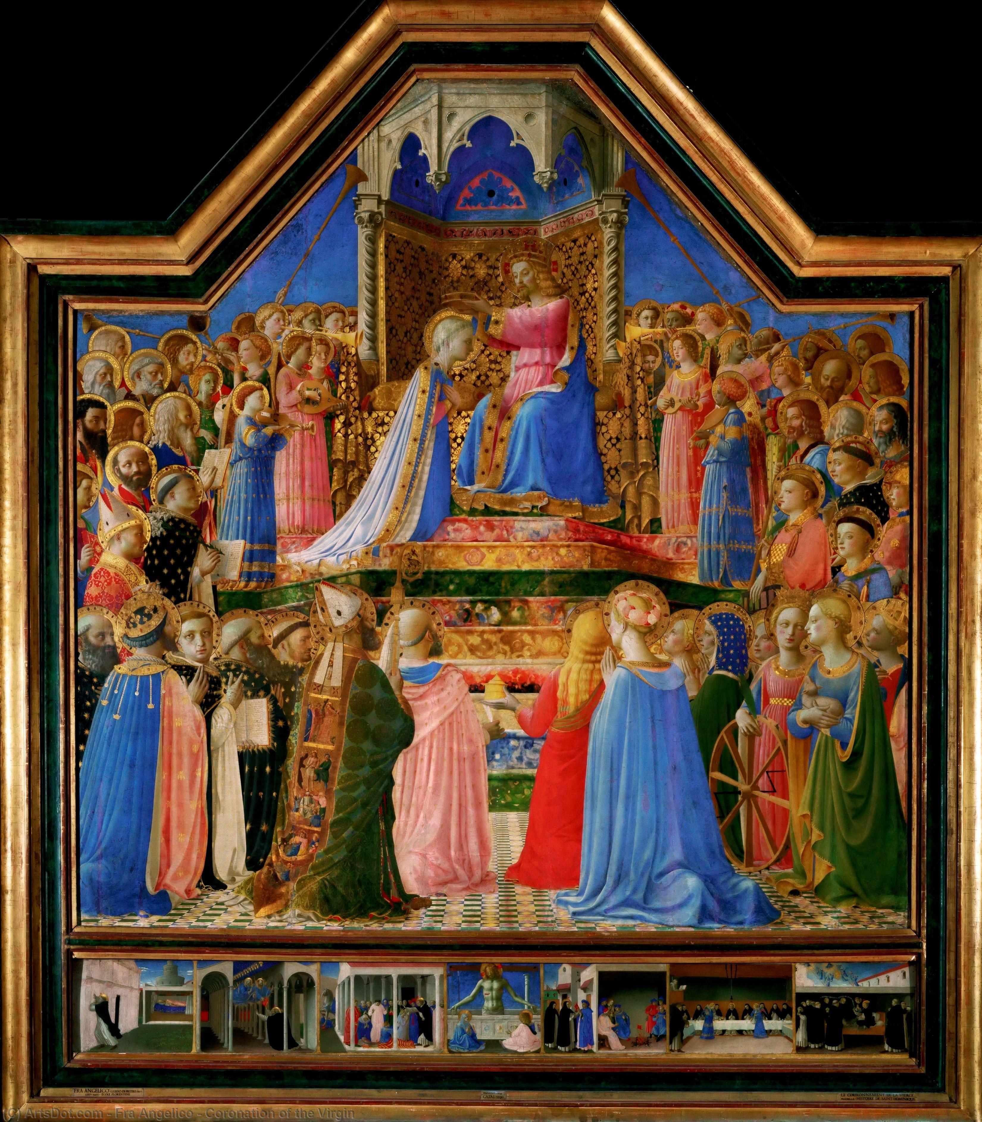 順序 油絵 バージンの戴冠。, 1435 バイ Fra Angelico (1395-1455, Italy) | ArtsDot.com