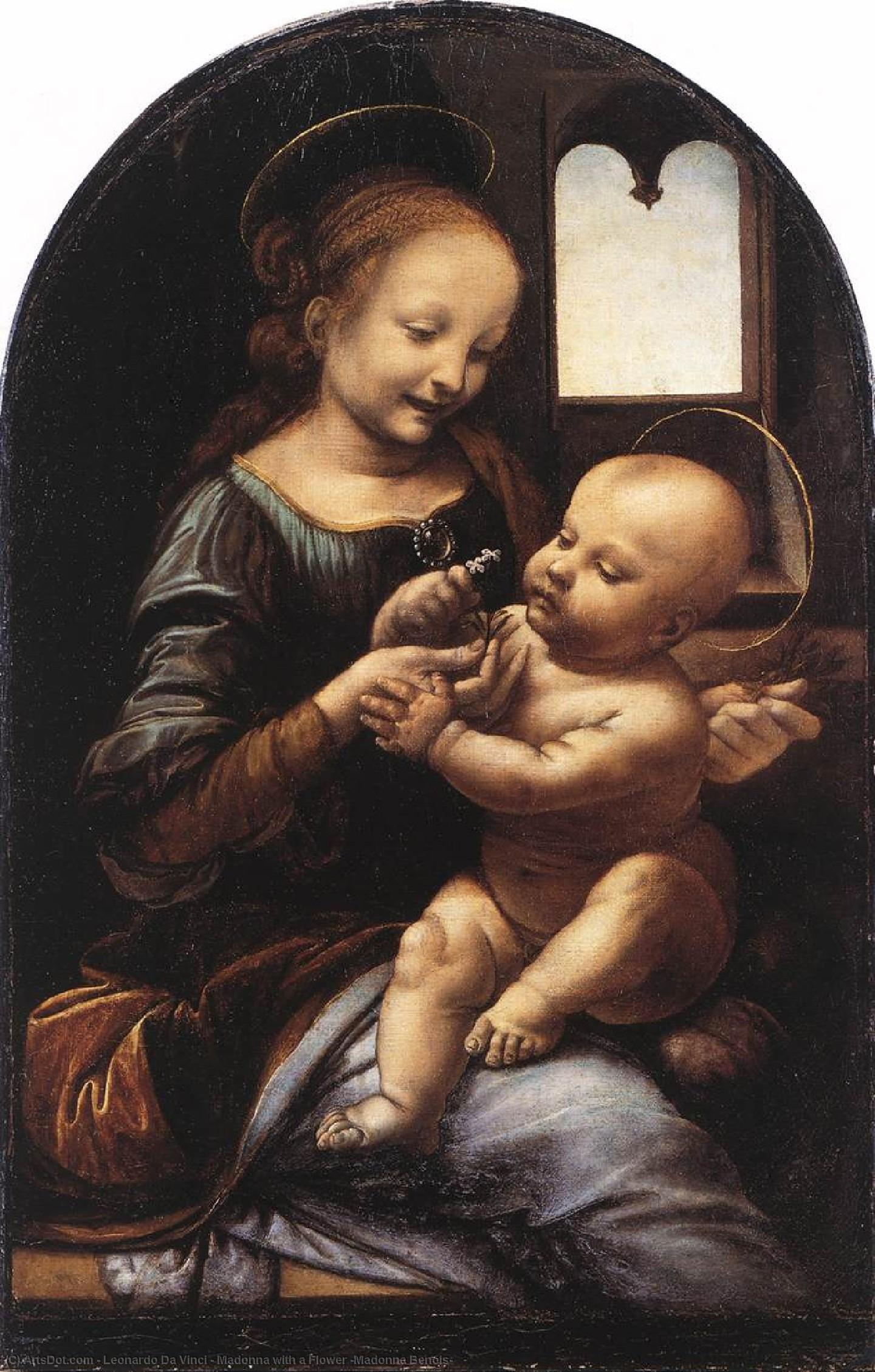 Achat Reproductions De Peintures Madonna avec une Fleur (Madonna Benois), 1478 de Leonardo Da Vinci (1452-1519, Italy) | ArtsDot.com