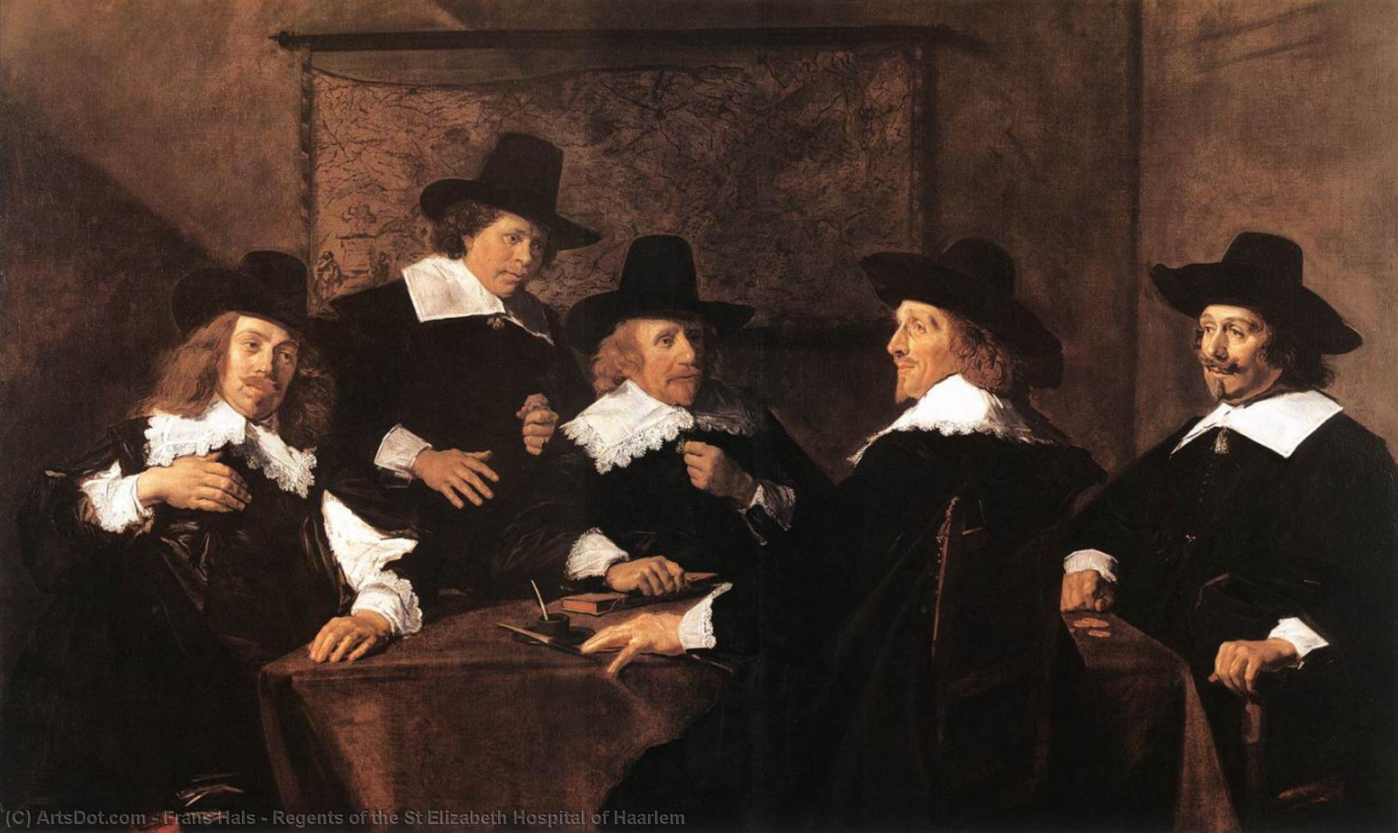 顺序 藝術再現 Haarlem圣伊丽莎白医院摄政官, 1641 通过 Frans Hals (1580-1666, Belgium) | ArtsDot.com