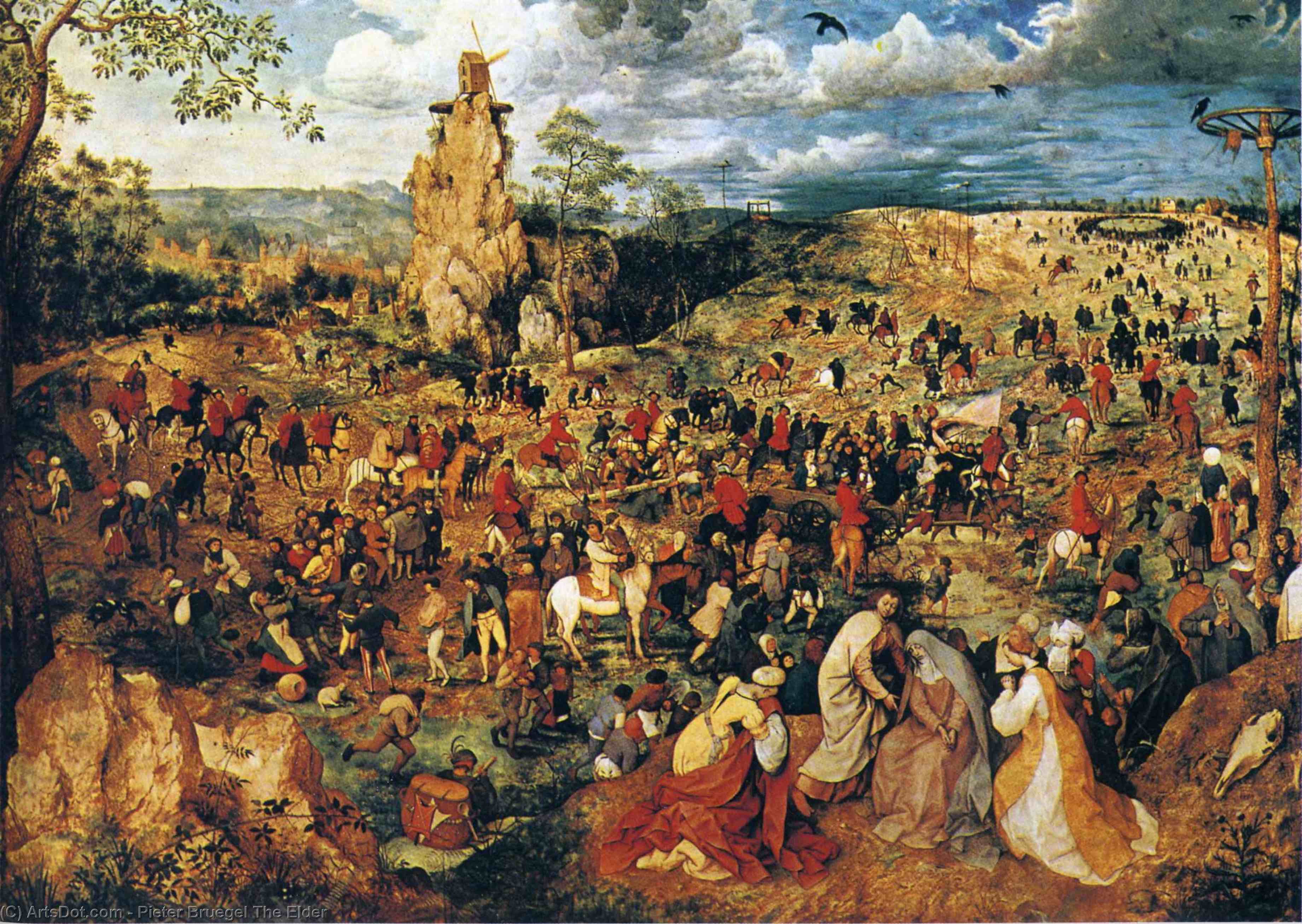 Ordem Gravura De Qualidade De Museu Cristo carregando a cruz, 1564 por Pieter Bruegel The Elder (1525-1569, Belgium) | ArtsDot.com