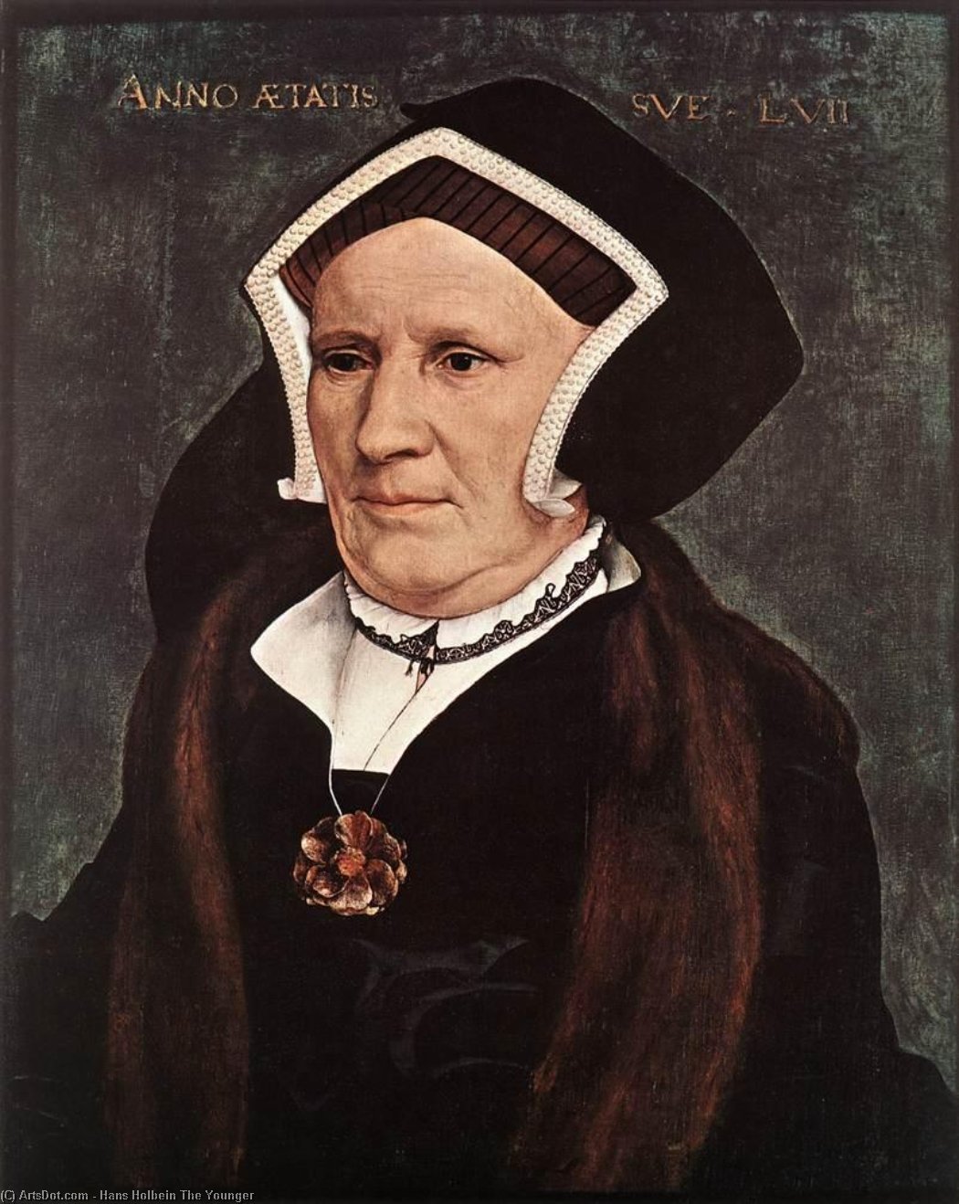 Order Paintings Reproductions Portrait of Lady Margaret Butts, 1543 by Hans Holbein The Younger (1497-1543, Italy) | ArtsDot.com