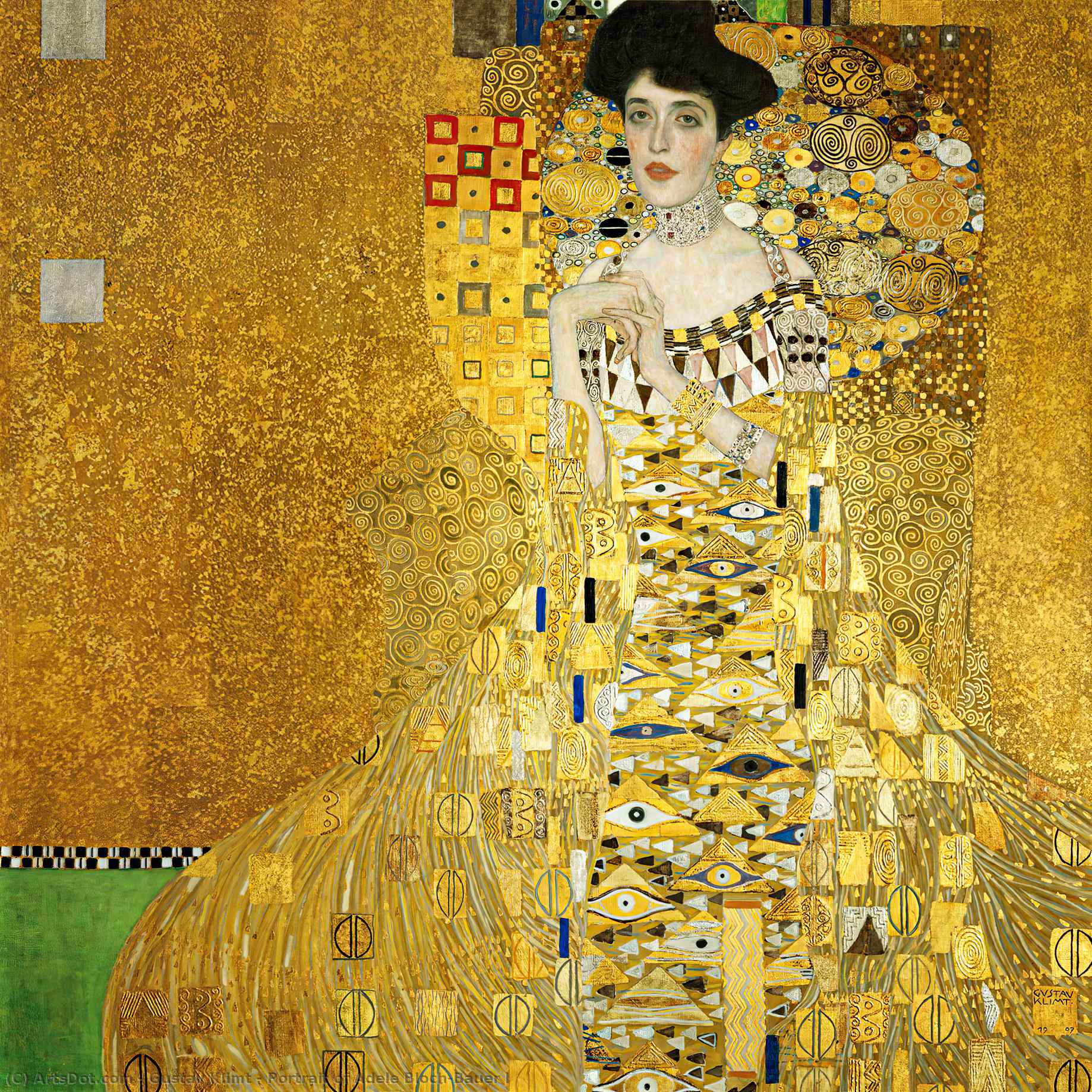 Achat Reproductions D'art Portrait de Adele Bloch-Bauer I, 1907 de Gustave Klimt (1862-1918, Austria) | ArtsDot.com