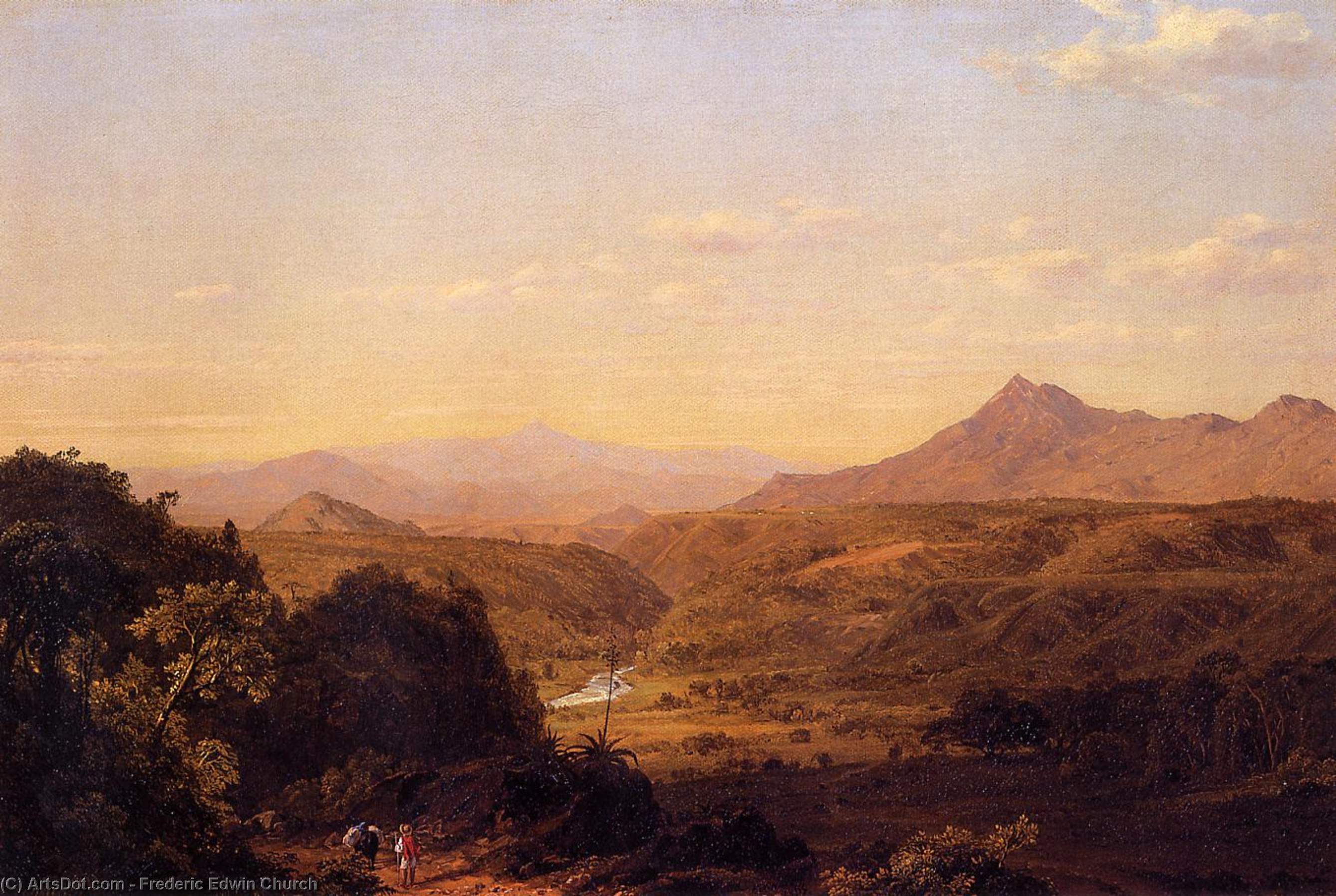 Order Oil Painting Replica Scene among the Andes, 1854 by Frederic Edwin Church (1826-1900, United States) | ArtsDot.com