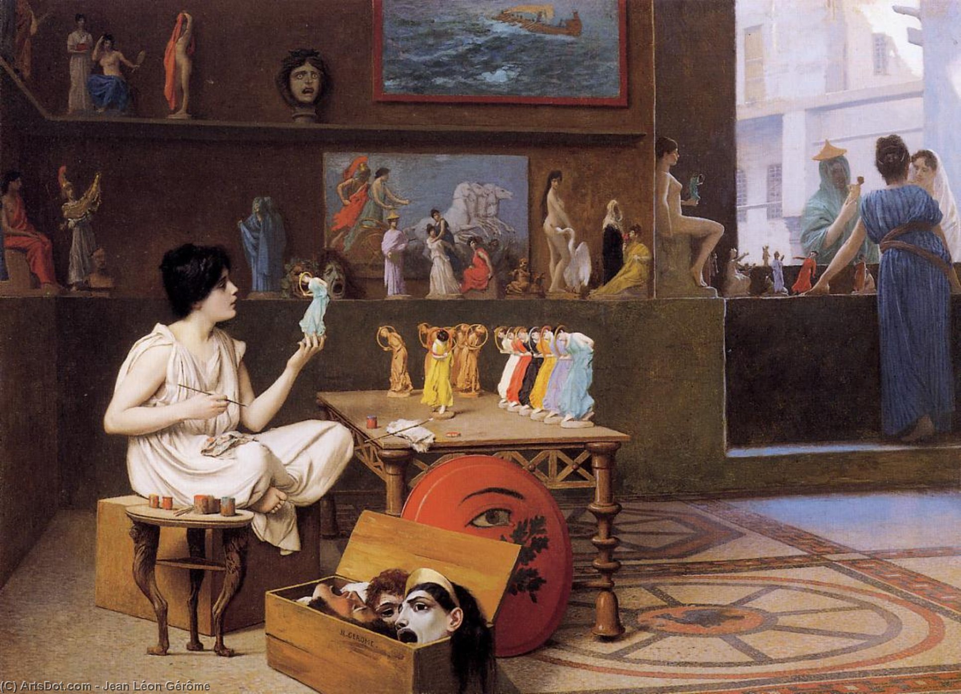 顺序 畫複製 将活生生地画入雕塑, 1893 通过 Jean Léon Gérôme (1824-1904, France) | ArtsDot.com