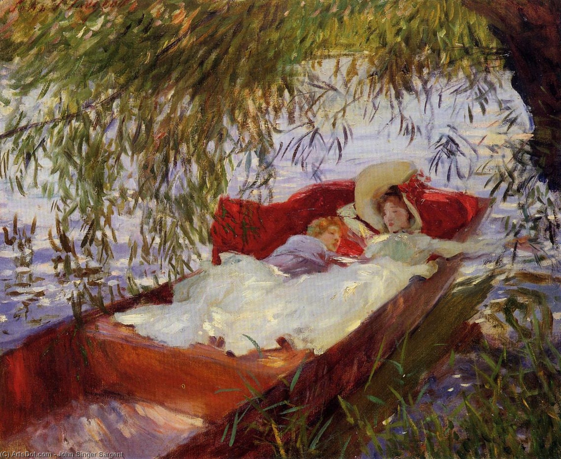 Buy Museum Art Reproductions Two Women Asleep in a Punt under the Willows, 1887 by John Singer Sargent (1856-1925, Italy) | ArtsDot.com