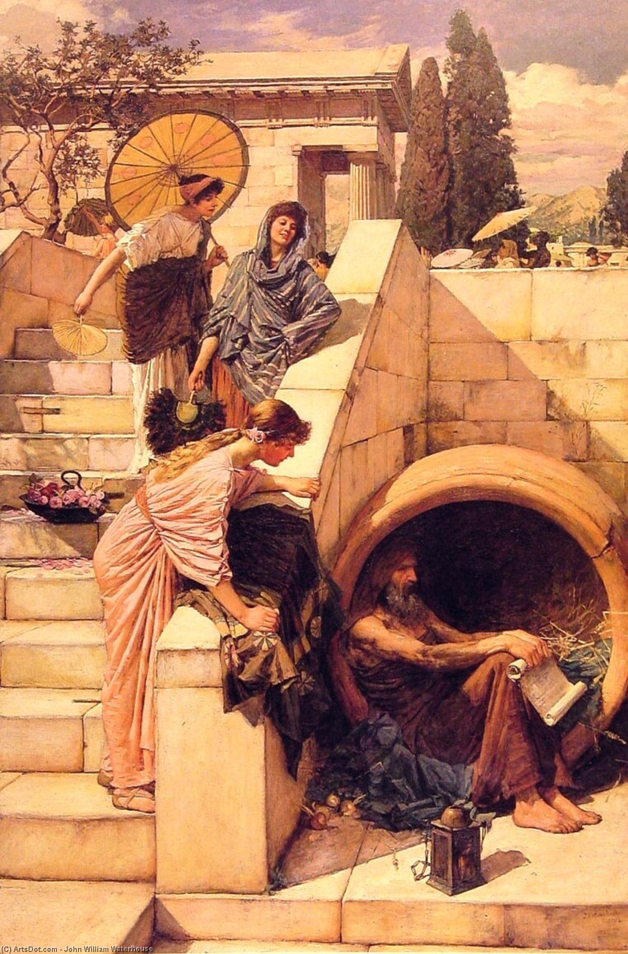 Order Oil Painting Replica Diogenes, 1882 by John William Waterhouse (1849-1917, Italy) | ArtsDot.com
