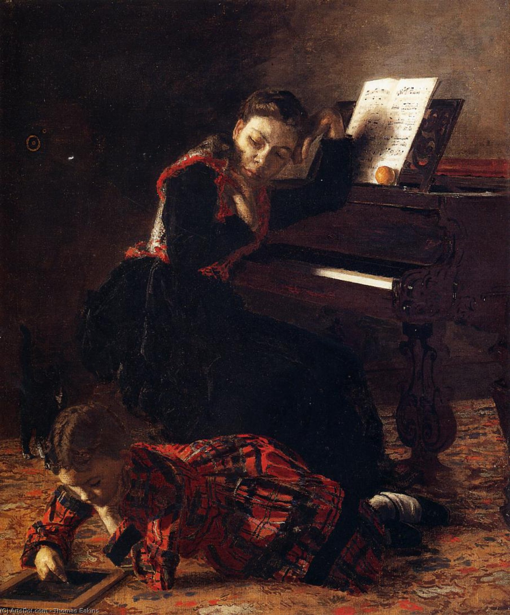 Order Paintings Reproductions Home Scene, 1871 by Thomas Eakins (1844-1916, United States) | ArtsDot.com