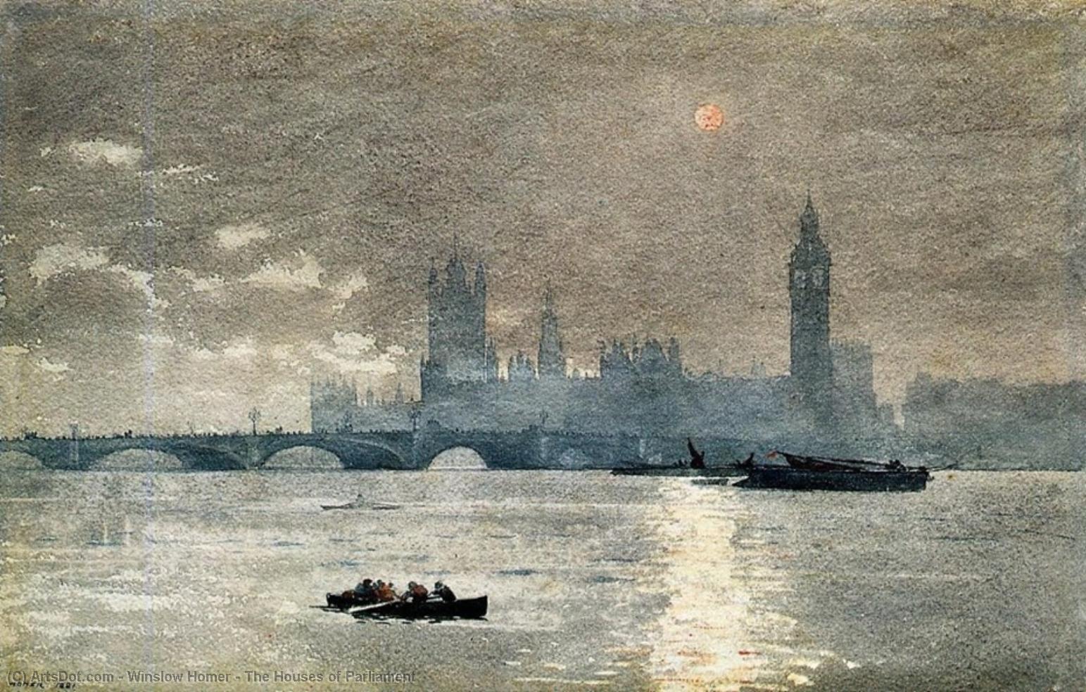 Order Paintings Reproductions The Houses of Parliament, 1881 by Winslow Homer (1836-1910, United States) | ArtsDot.com