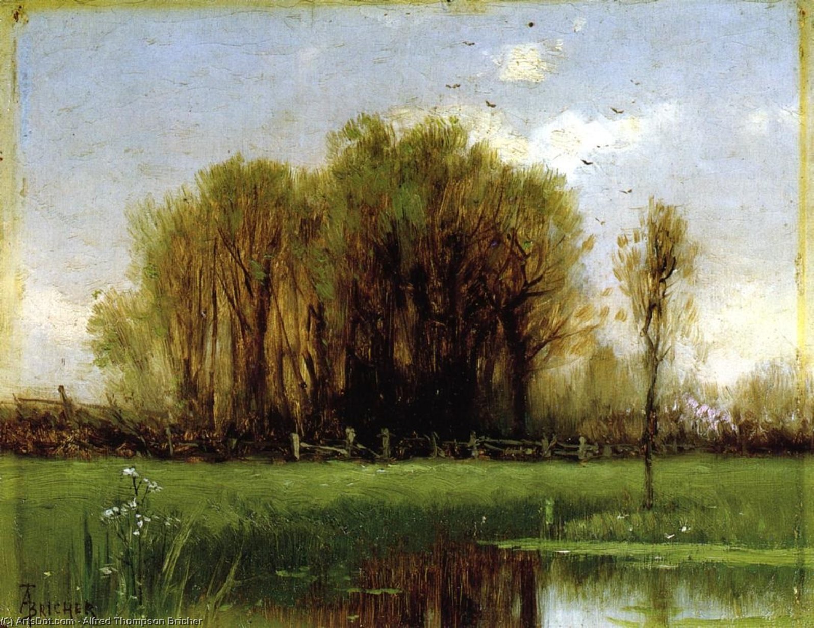 Order Artwork Replica Landscape with Water by Alfred Thompson Bricher (1837-1908, United States) | ArtsDot.com