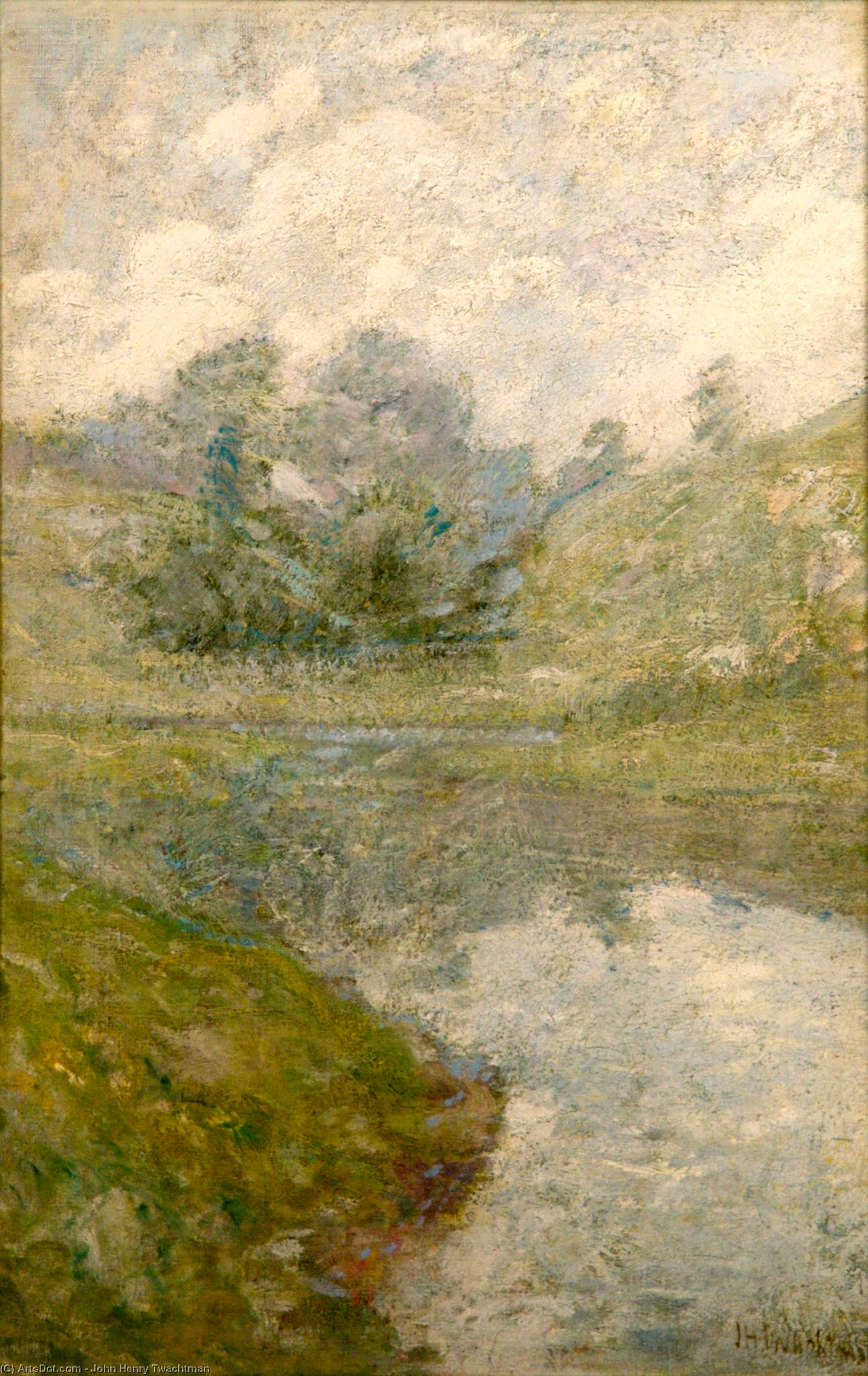 順序 手描き油絵 景観 3, 1902 バイ John Henry Twachtman (1853-1902, United States) | ArtsDot.com