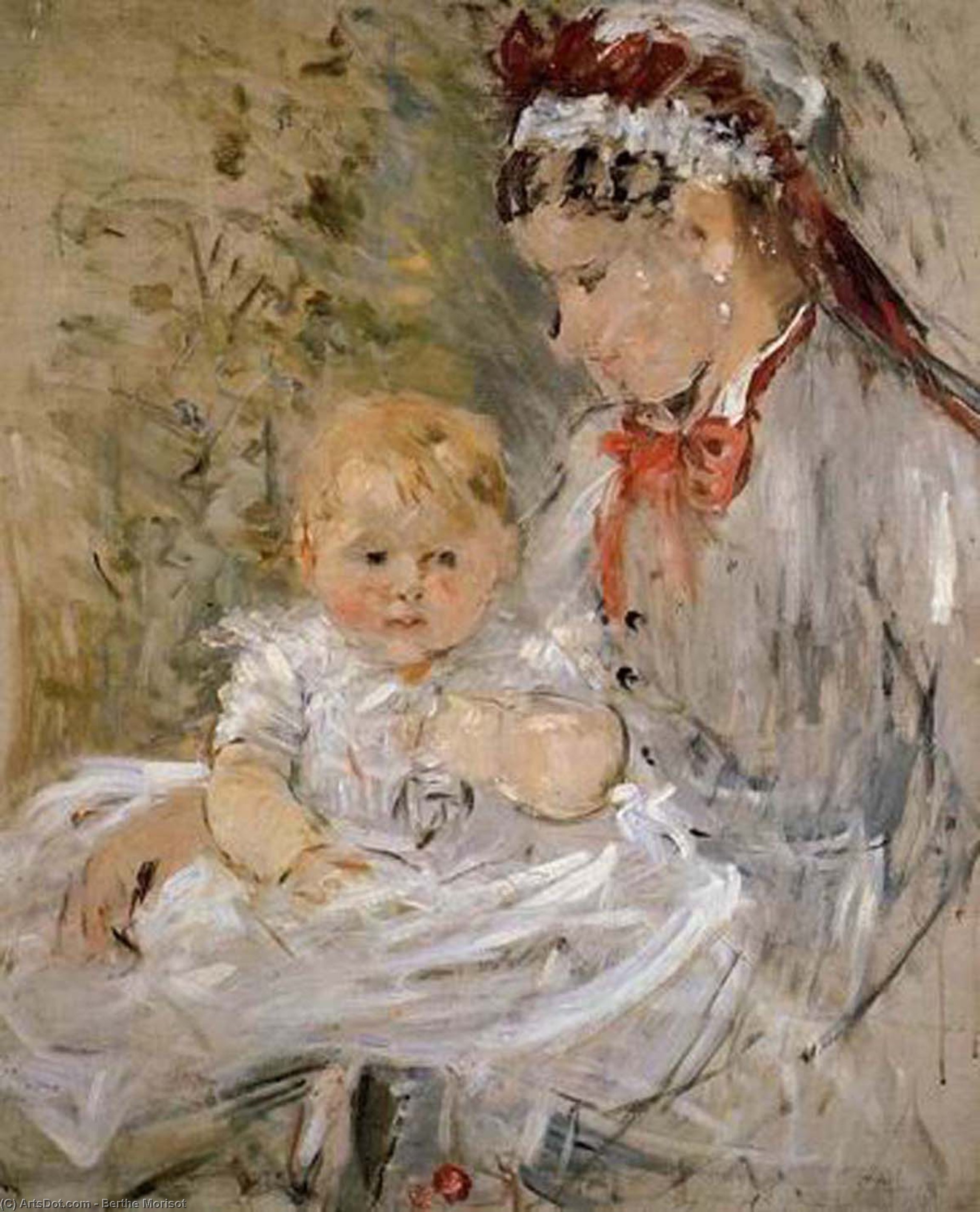 Acheter Reproductions D'art De Musée Julie avec son infirmière, 1880 de Berthe Morisot (1841-1895, France) | ArtsDot.com