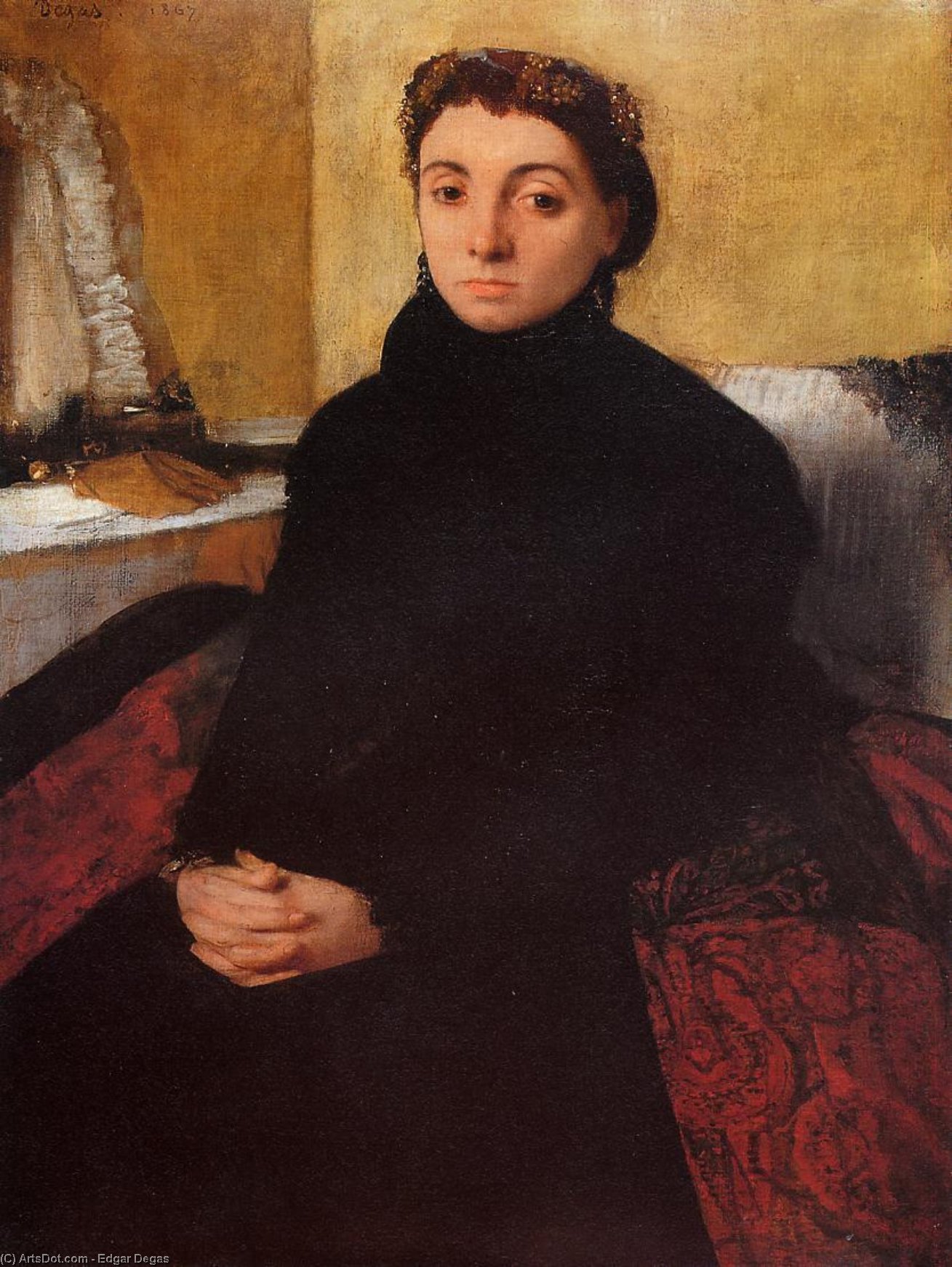 順序 「アート再現 ジョセフィン・ガウジャン, 1868 バイ Edgar Degas (1834-1917, France) | ArtsDot.com
