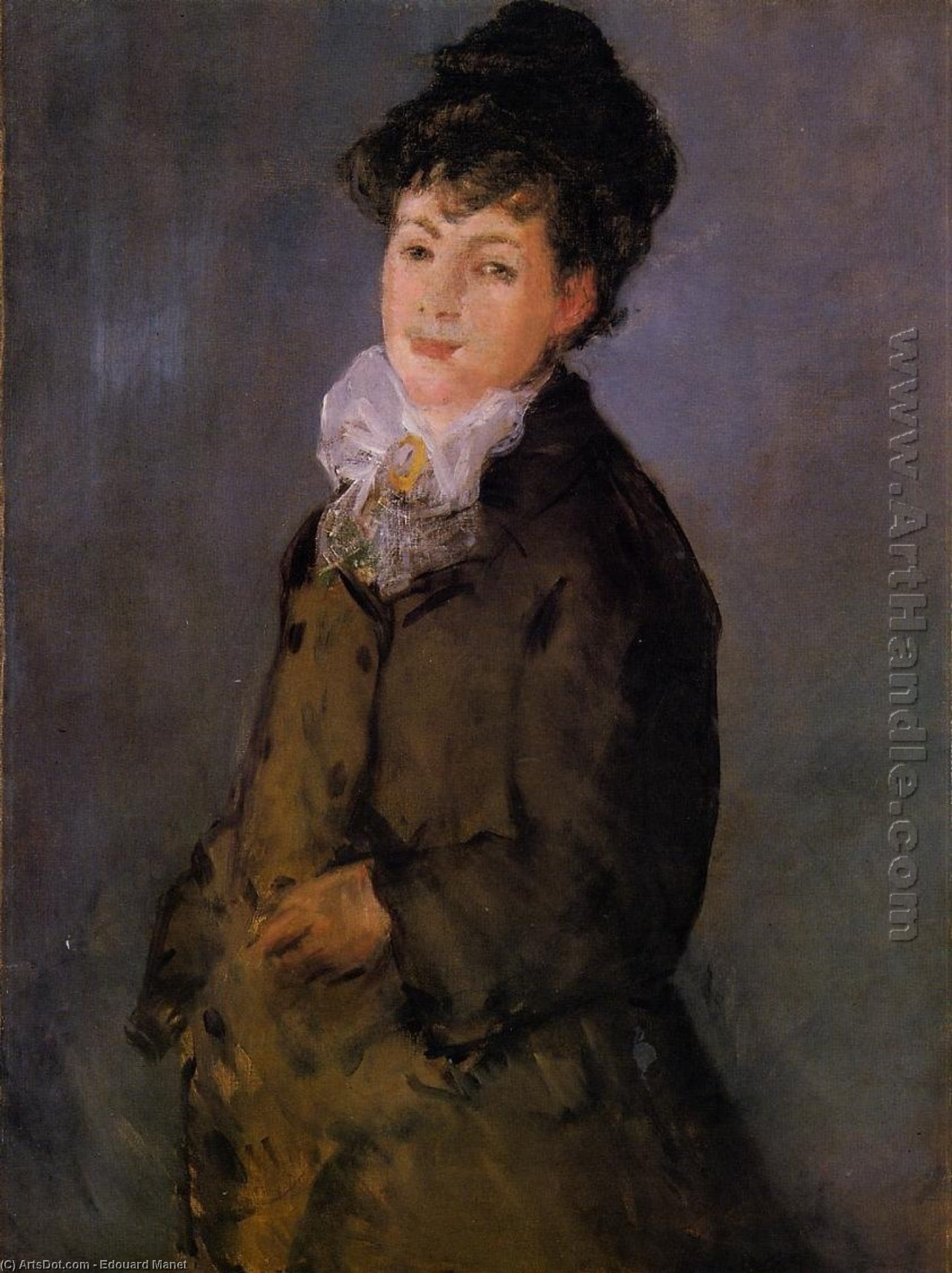 Order Oil Painting Replica Isabelle Lemonnier with a White Scarf, 1879 by Edouard Manet (1832-1883, France) | ArtsDot.com