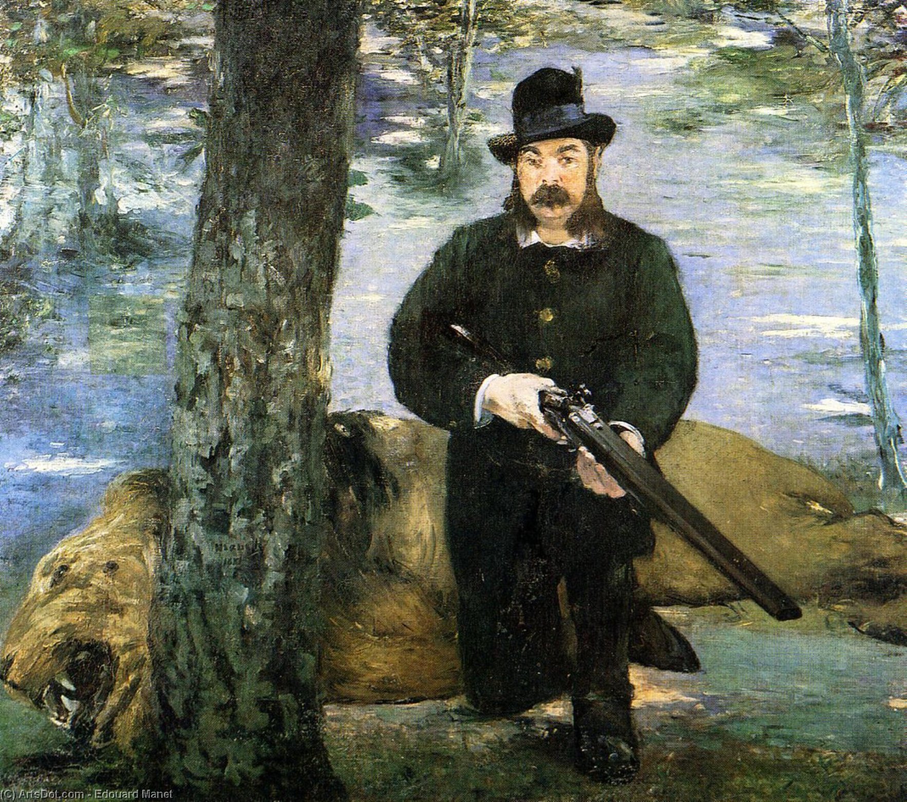 Ordinare Riproduzioni Di Quadri Ritratto di M. Pertuiset, il Cacciatore di Leone, 1880 di Edouard Manet (1832-1883, France) | ArtsDot.com