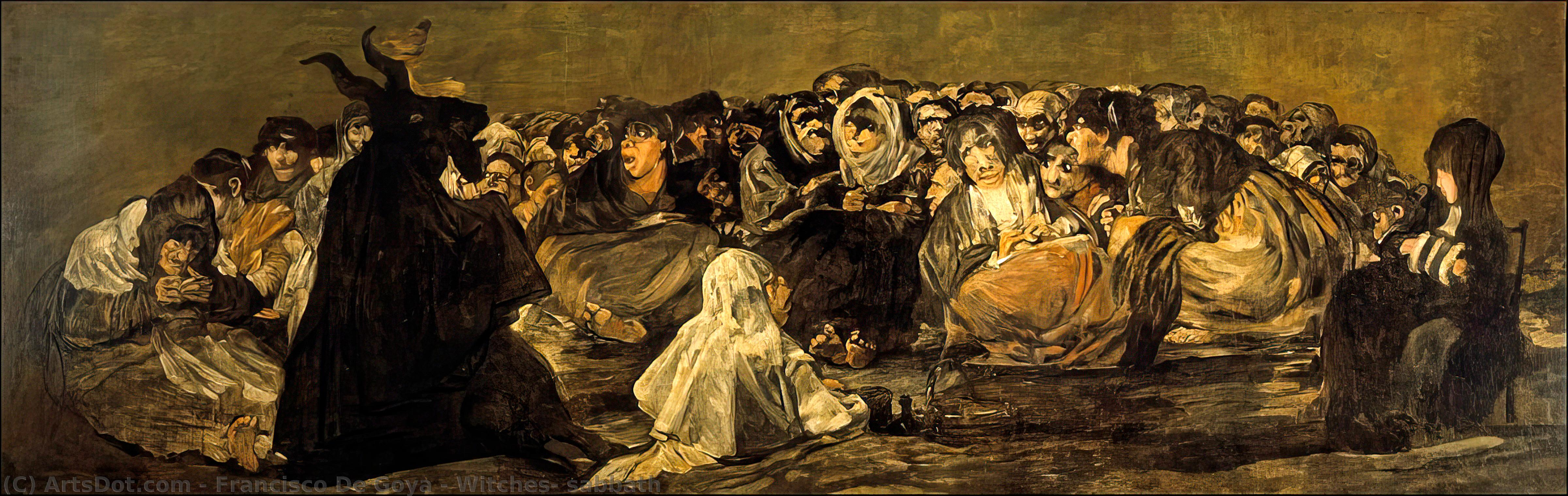Order Art Reproductions Witches` sabbath, 1821 by Francisco De Goya (1746-1828, Spain) | ArtsDot.com