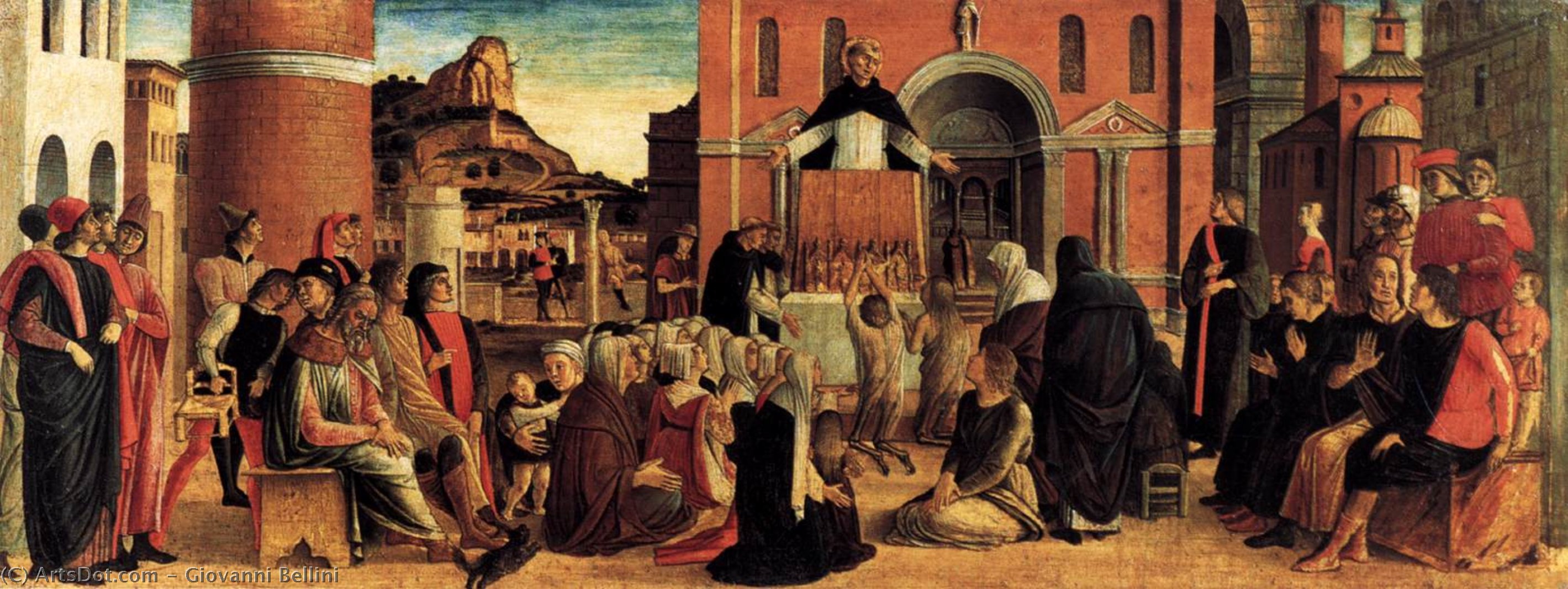 顺序 手工油畫 圣文森佐的波利普蒂奇 费雷里 (predella), 1464 通过 Giovanni Bellini (1433-1516, Italy) | ArtsDot.com