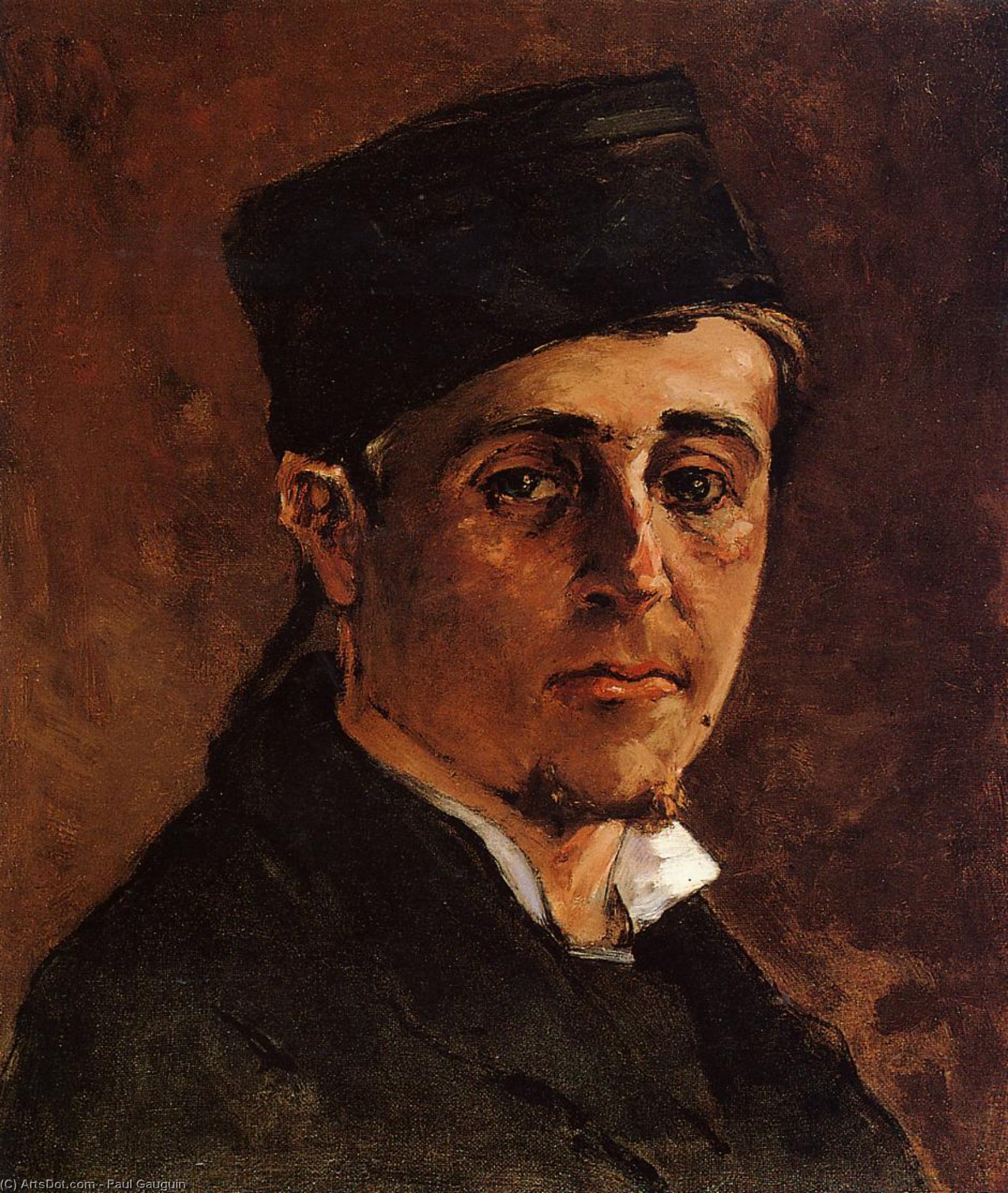 Order Paintings Reproductions Man with a Toque, 1876 by Paul Gauguin (1848-1903, France) | ArtsDot.com