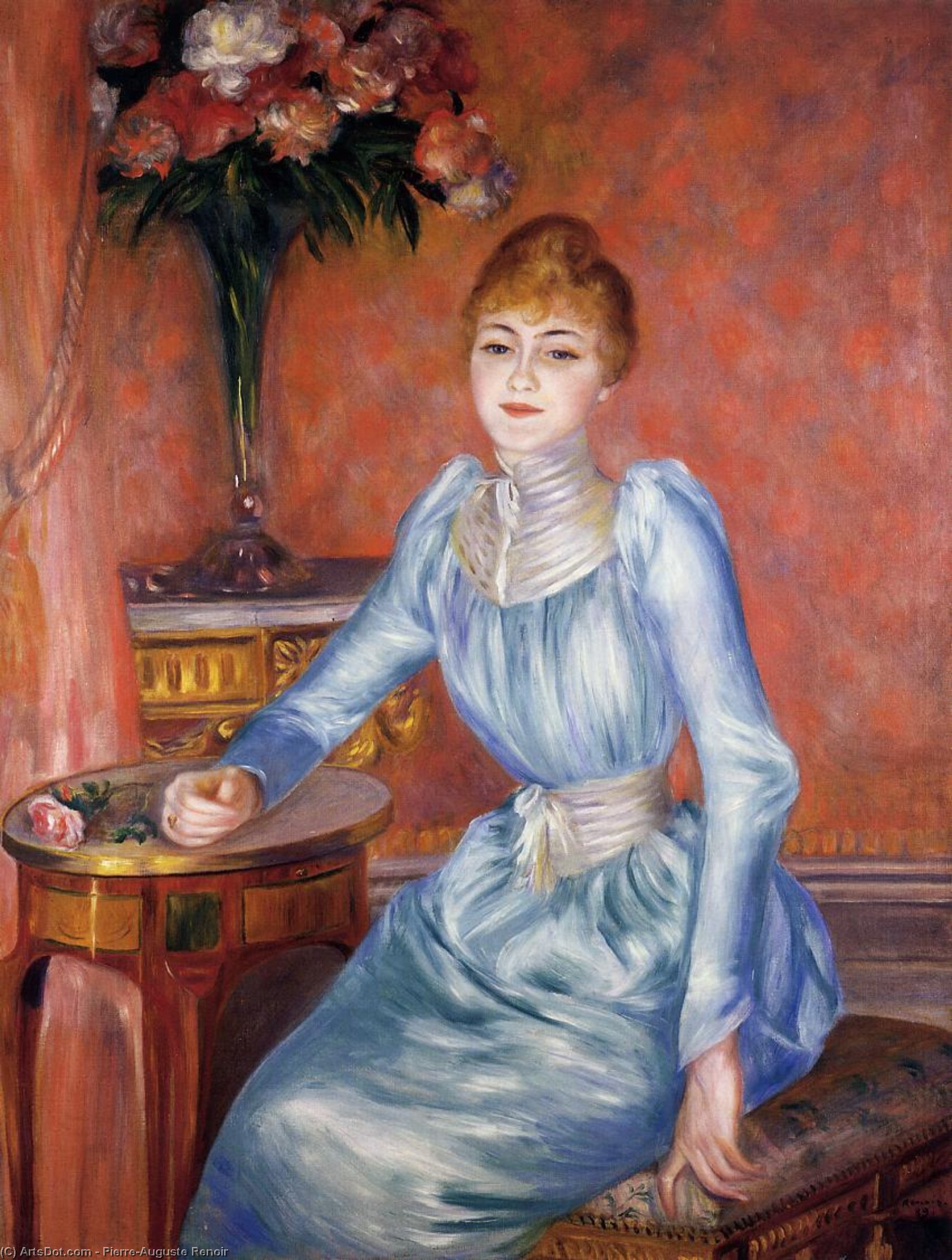 Ordinare Riproduzioni Di Quadri Madame Robert de Bonnieres, 1889 di Pierre-Auguste Renoir (1841-1919, France) | ArtsDot.com