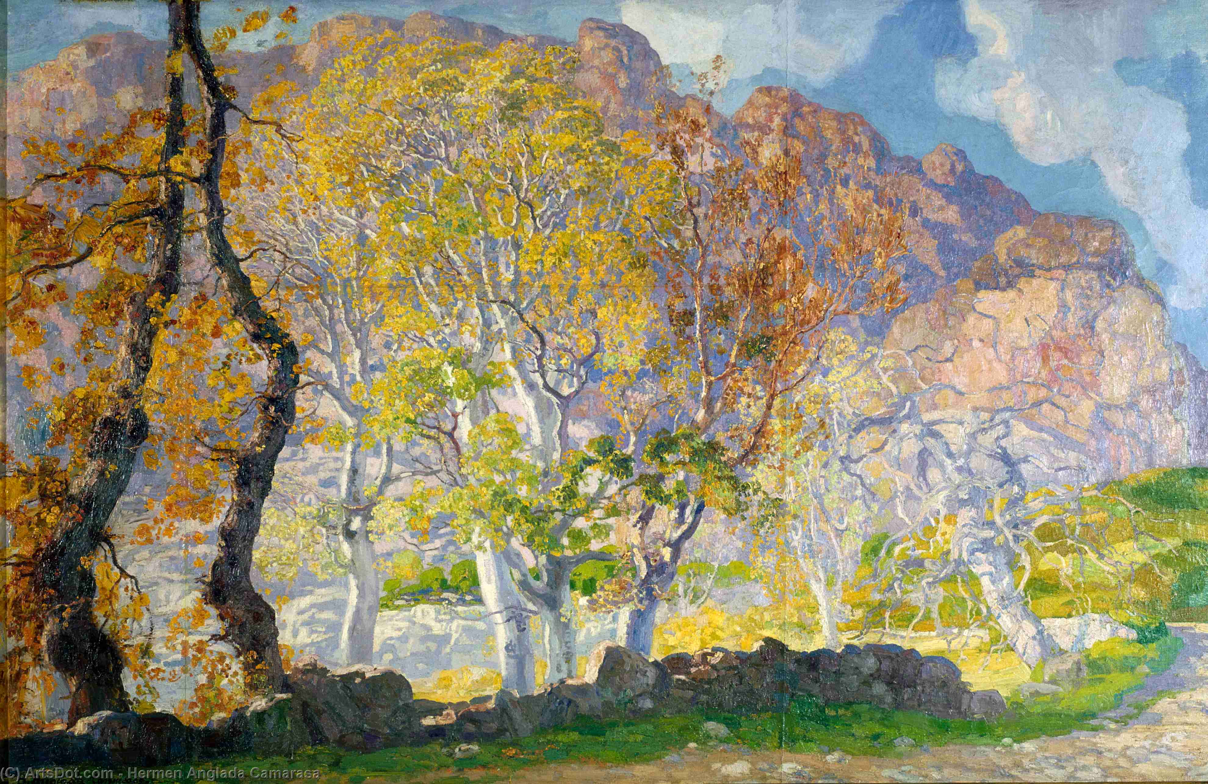 Order Oil Painting Replica Els lledoners de Bóquer, 1918 by Hermen Anglada Camarasa (Inspired By) (1872-1959, Spain) | ArtsDot.com