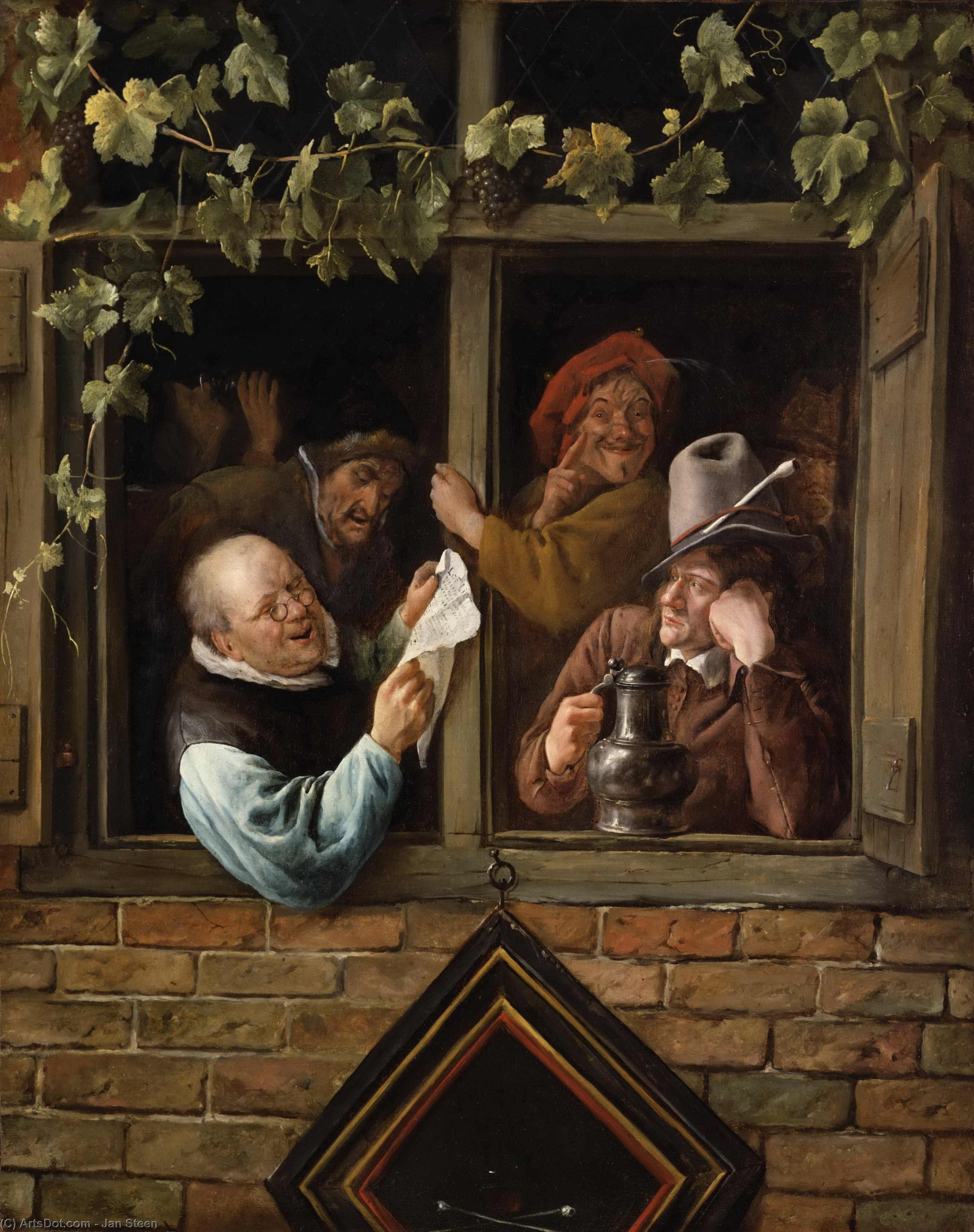 Order Oil Painting Replica The Little Alms Collector, 1663 by Jan Steen (1626-1679, Netherlands) | ArtsDot.com