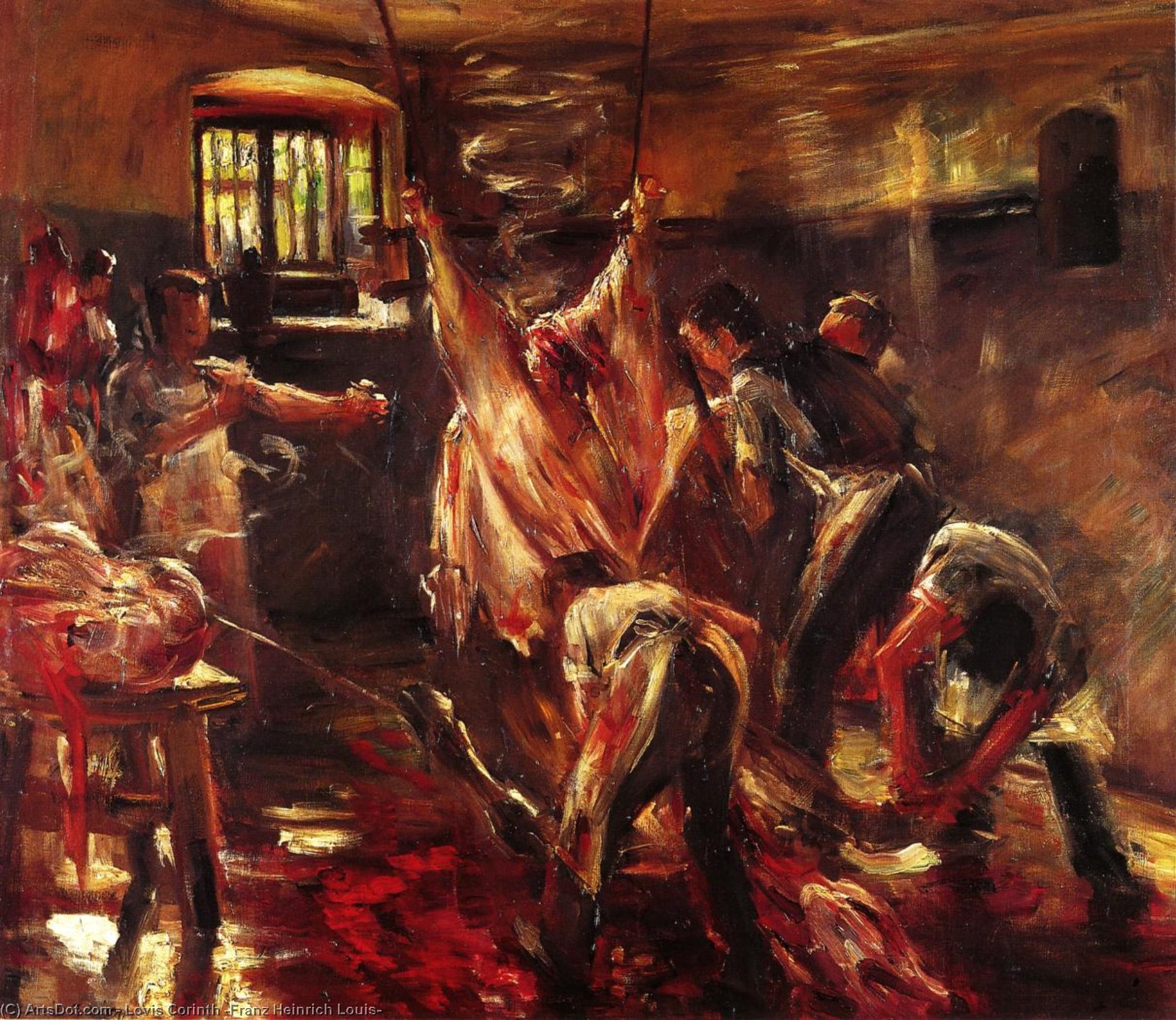 Order Paintings Reproductions In the Slaughter House, 1893 by Lovis Corinth (Franz Heinrich Louis) (1858-1925, Netherlands) | ArtsDot.com