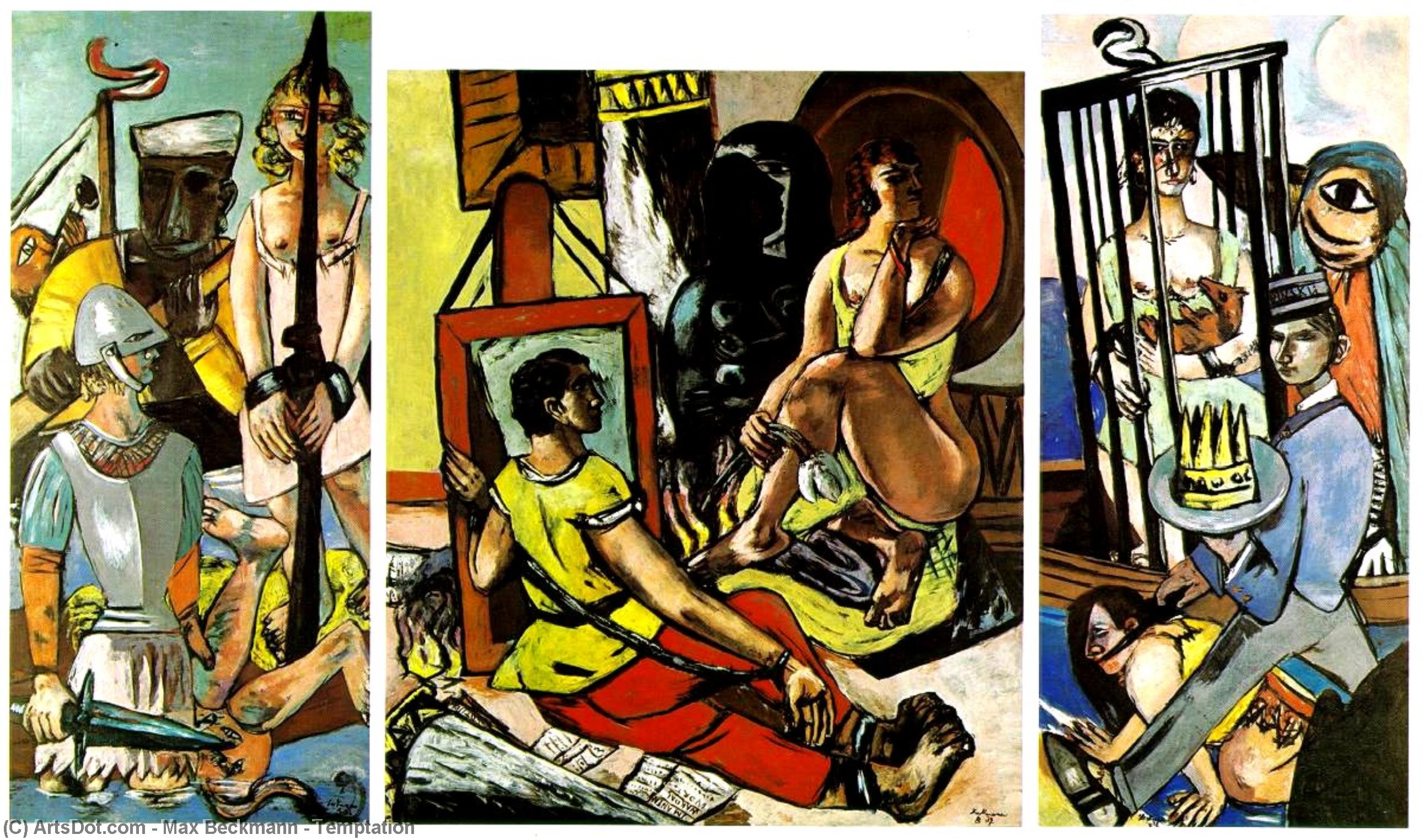 Buy Museum Art Reproductions Temptation, 1937 by Max Beckmann (1884-1950, Germany) | ArtsDot.com