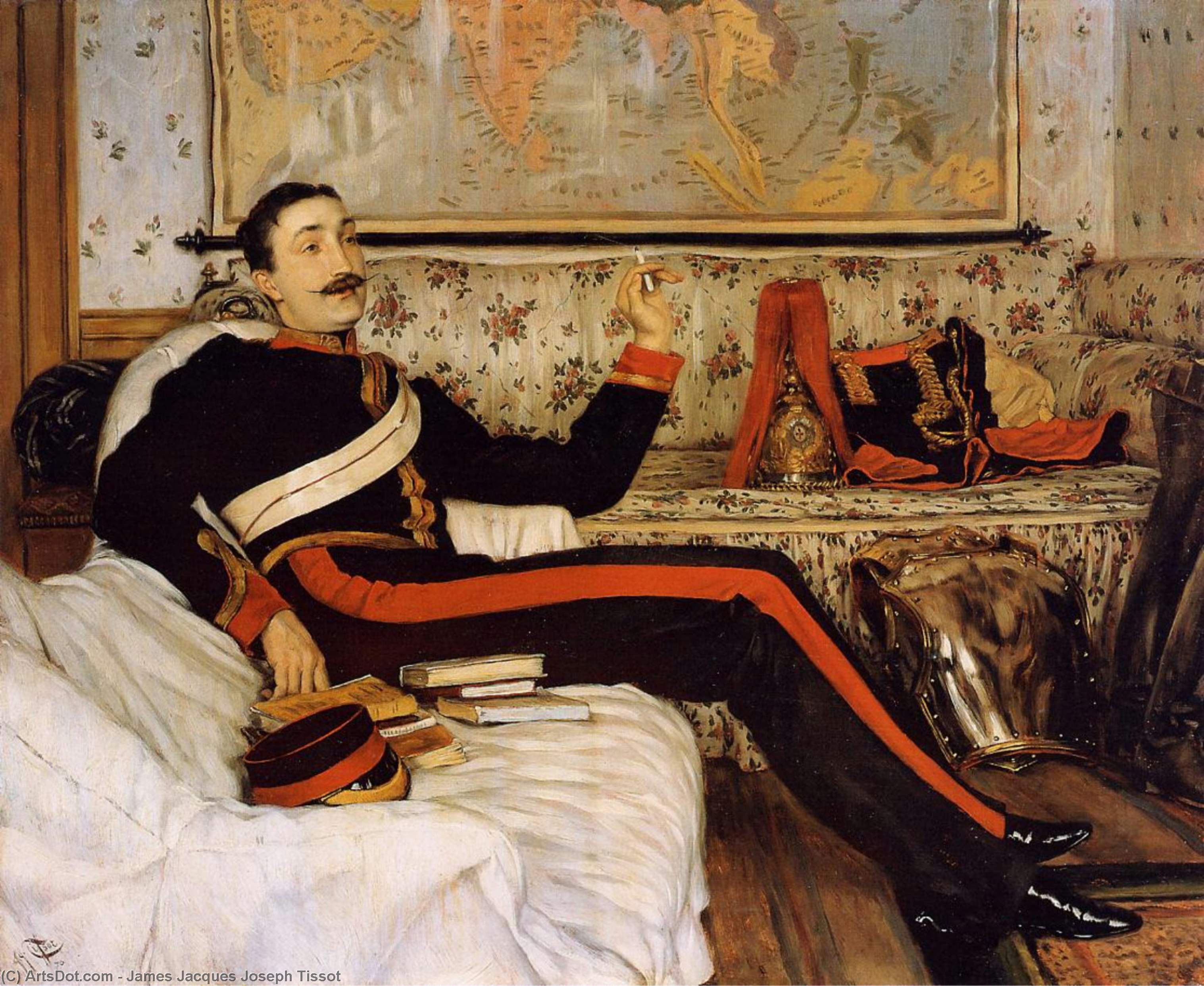 顺序 油畫 弗雷德里克·古斯塔夫斯·伯纳比上尉, 1870 通过 James Jacques Joseph Tissot (1836-1902, France) | ArtsDot.com