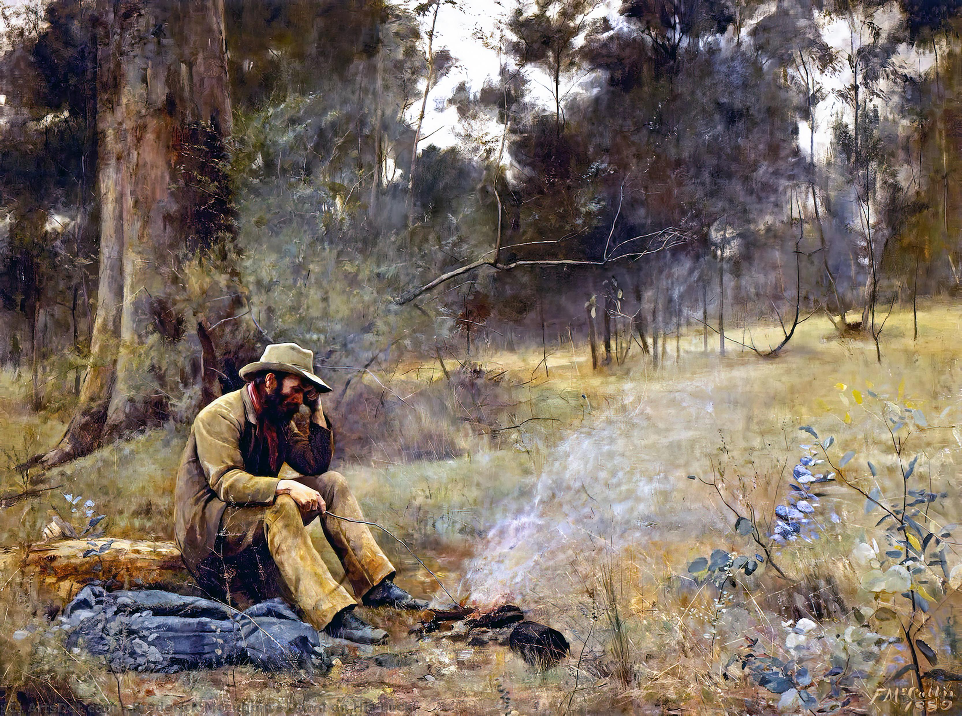 Compra Riproduzioni D'arte Del Museo Sulla sua fortuna, 1889 di Frederick Mccubbin (1855-1917, Australia) | ArtsDot.com