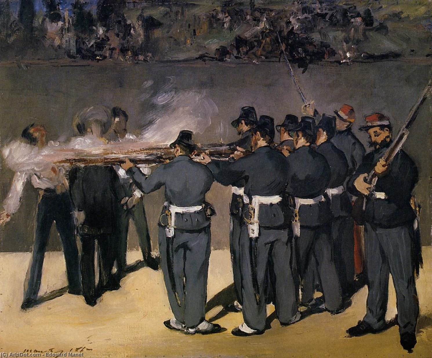 Buy Museum Art Reproductions The Execution of the Emperor Maximillian, 1867 by Edouard Manet (1832-1883, France) | ArtsDot.com