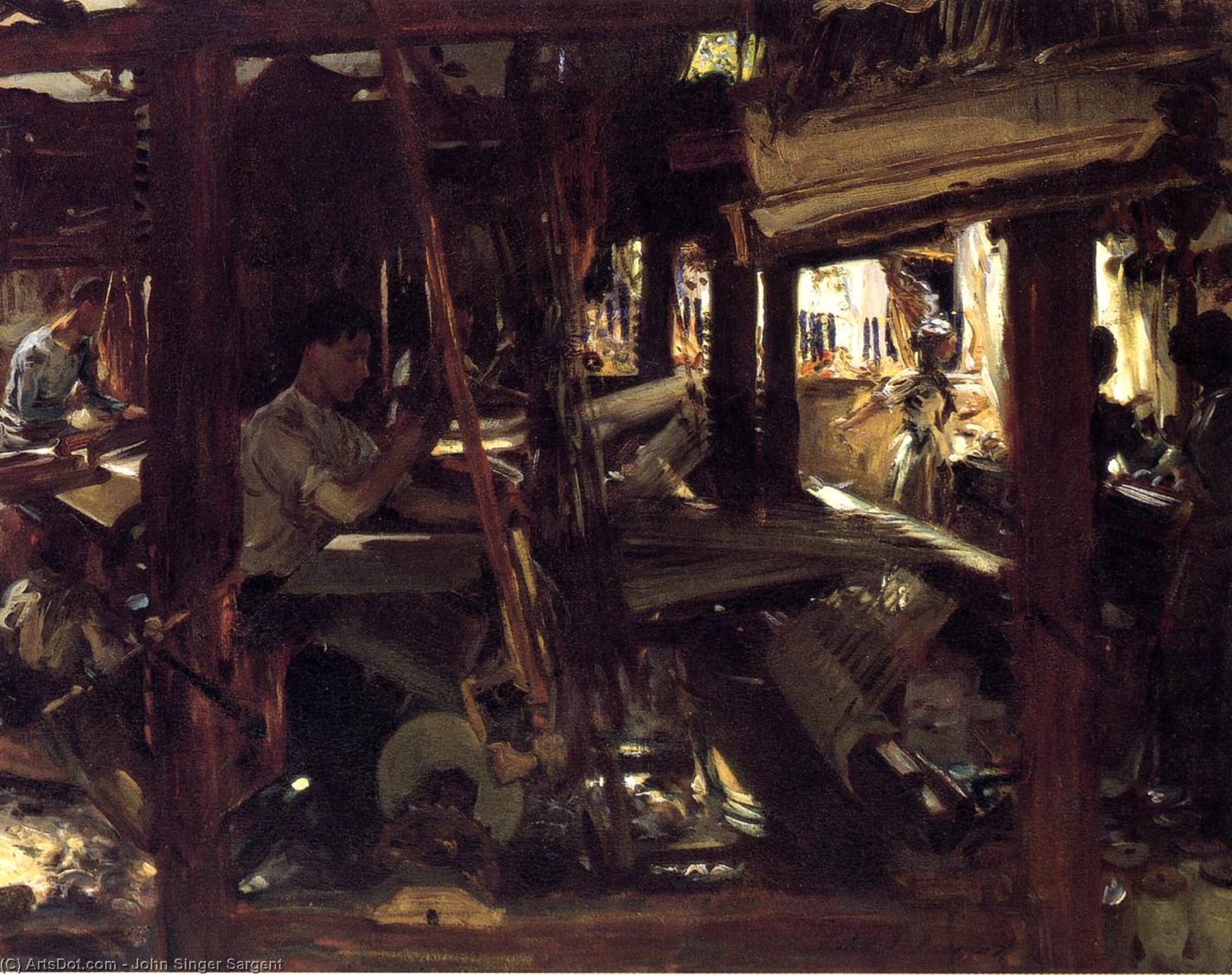 Order Oil Painting Replica Granada: The Weavers, 1912 by John Singer Sargent (1856-1925, Italy) | ArtsDot.com