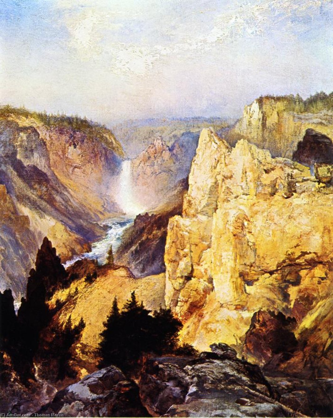 Order Oil Painting Replica Grand Canyon of the Yellowstone, 1872 by Thomas Moran (1837-1926, United Kingdom) | ArtsDot.com