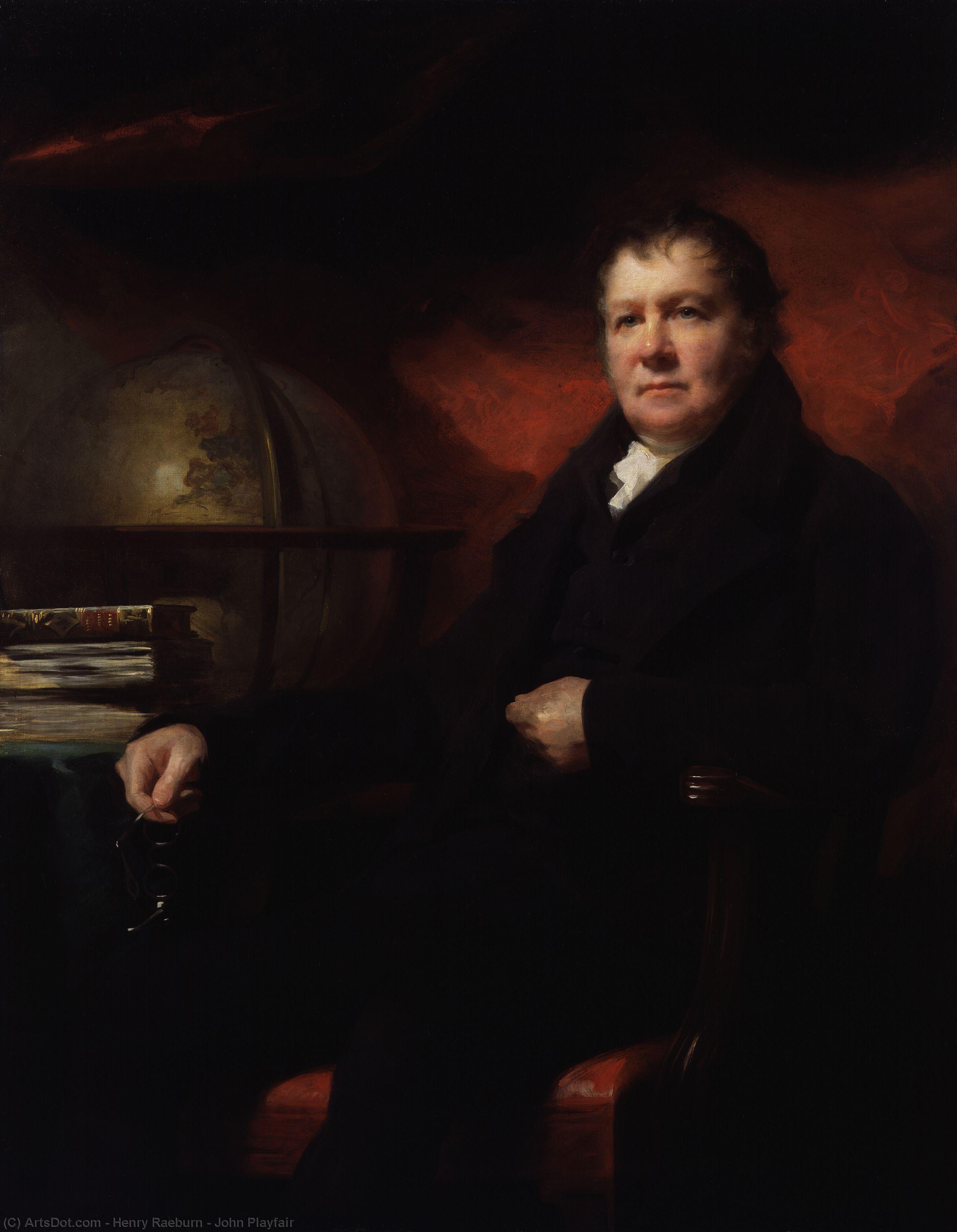 順序 油絵 ジョン・プレイフェア バイ Henry Raeburn (1756-1823, United Kingdom) | ArtsDot.com