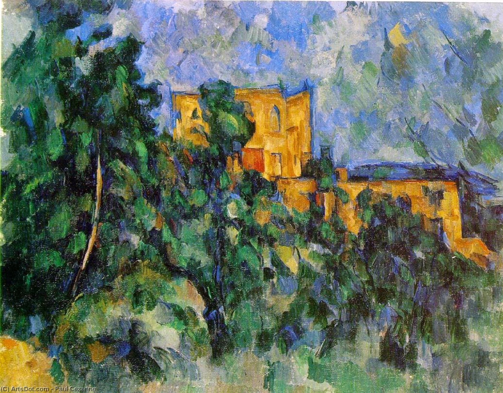 順序 油絵 シャトー・ノワール, 1904 バイ Paul Cezanne (1839-1906, France) | ArtsDot.com