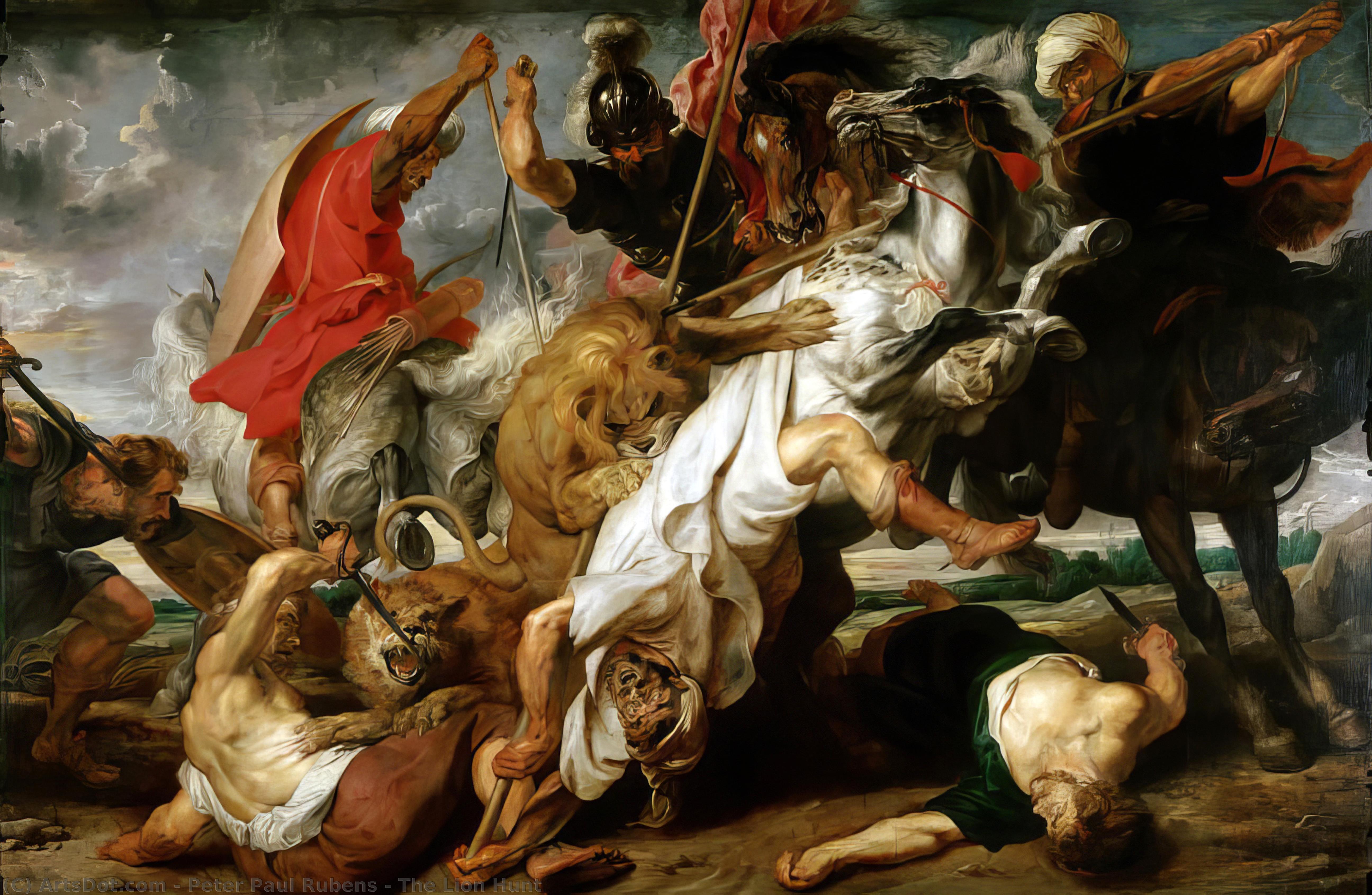 Order Artwork Replica The Lion Hunt, 1621 by Peter Paul Rubens (1577-1640, Germany) | ArtsDot.com
