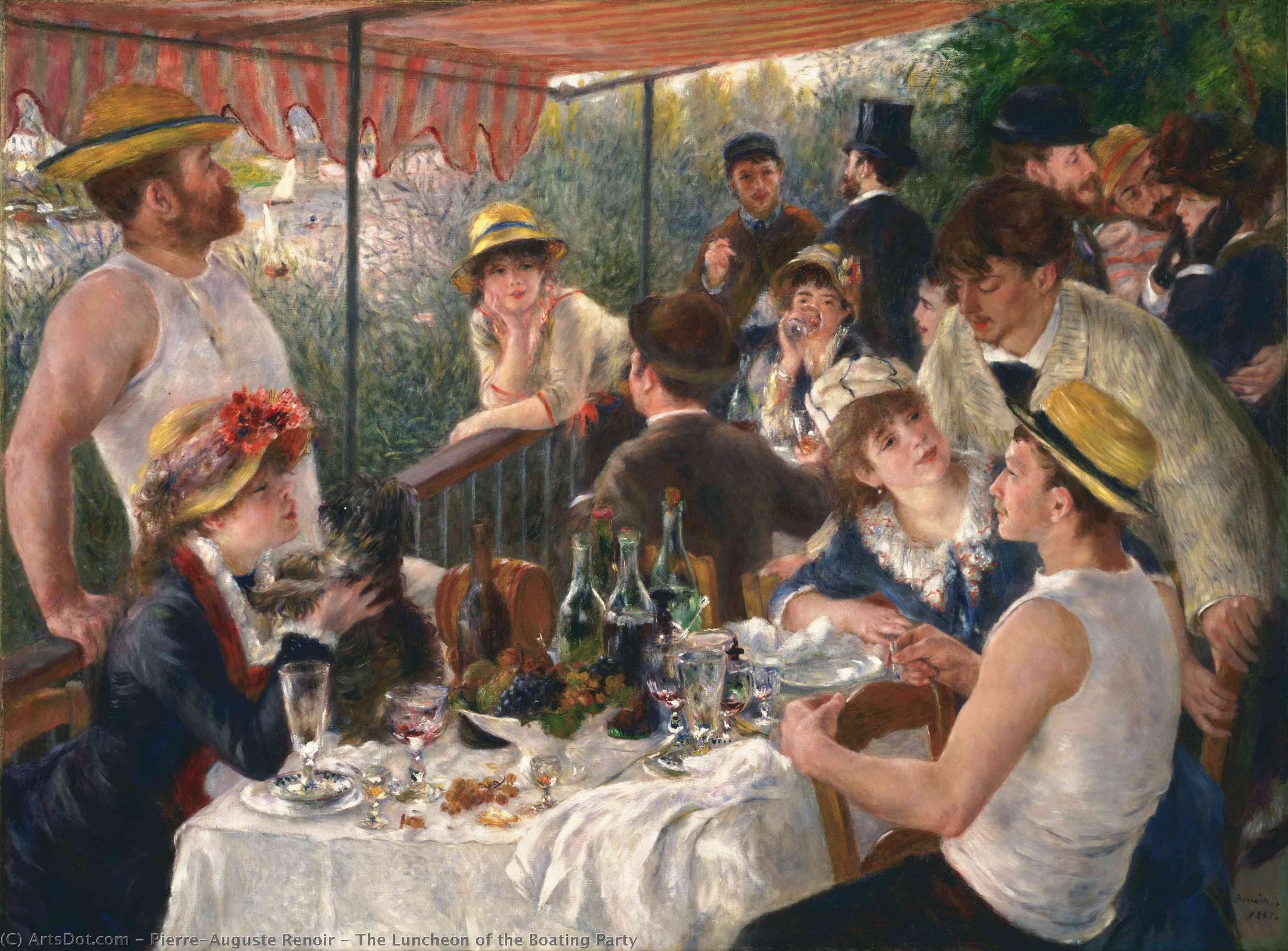 Bestellen Gemälde Reproduktionen Das Mittagessen der Boating Party, 1881 von Pierre-Auguste Renoir (1841-1919, France) | ArtsDot.com