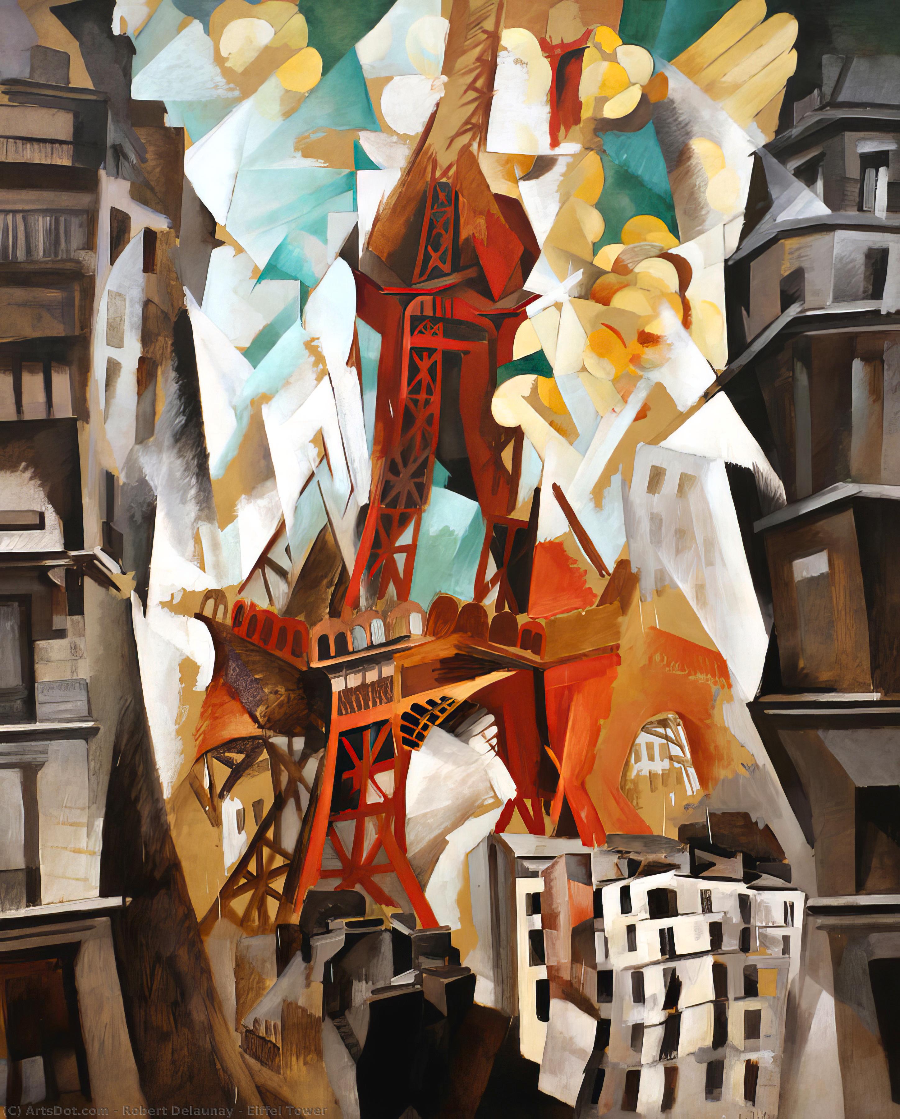 順序 油絵 エッフェル塔, 1914 バイ Robert Delaunay (1885-1941, France) | ArtsDot.com