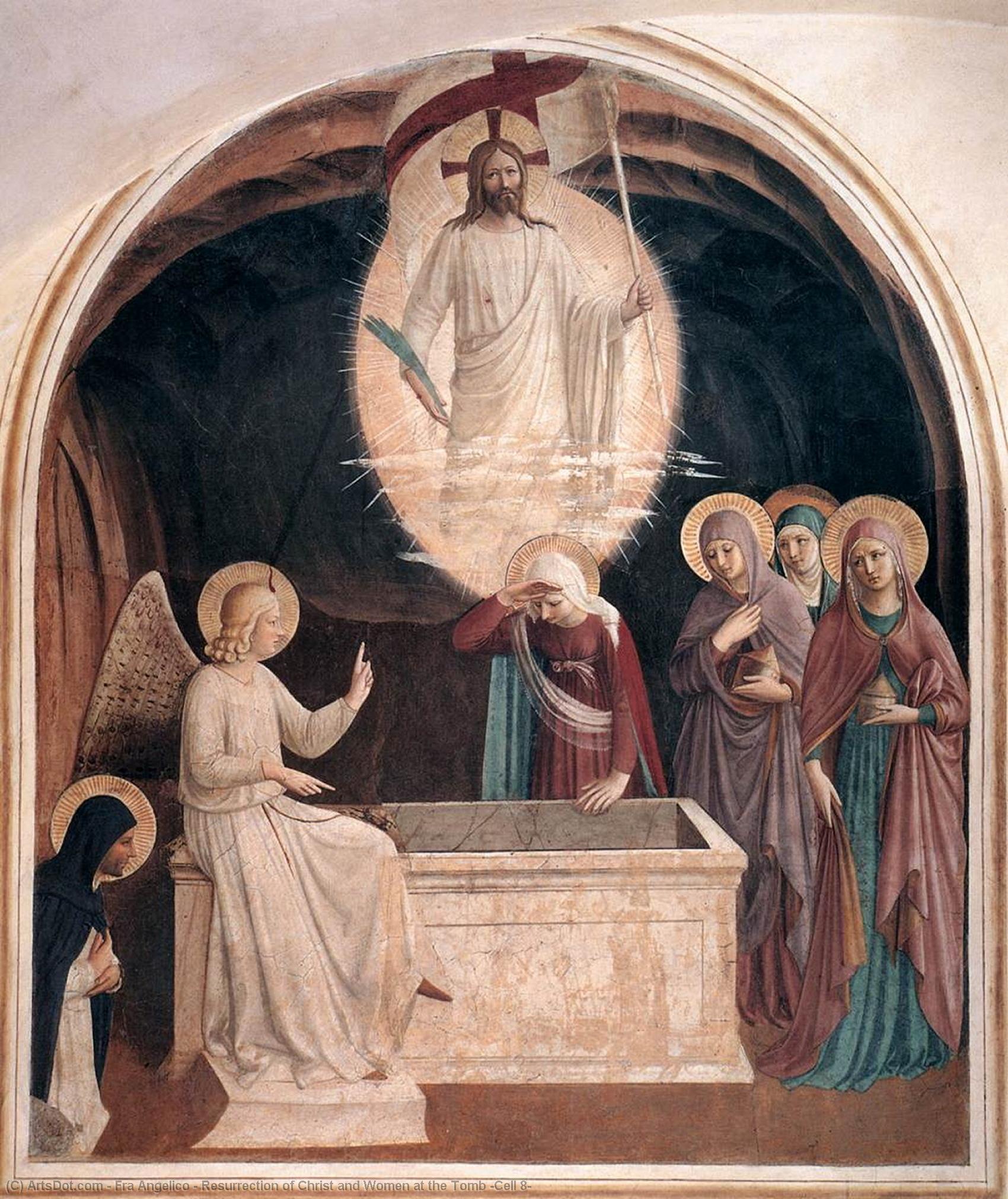 Compra Riproduzioni D'arte Del Museo Risurrezione di Cristo e delle Donne alla Tomba (Cell 8), 1440 di Fra Angelico (1395-1455, Italy) | ArtsDot.com