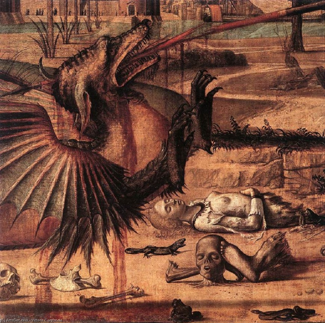 Order Art Reproductions St George and the Dragon (detail), 1502 by Vittore Carpaccio (1465-1526, Italy) | ArtsDot.com