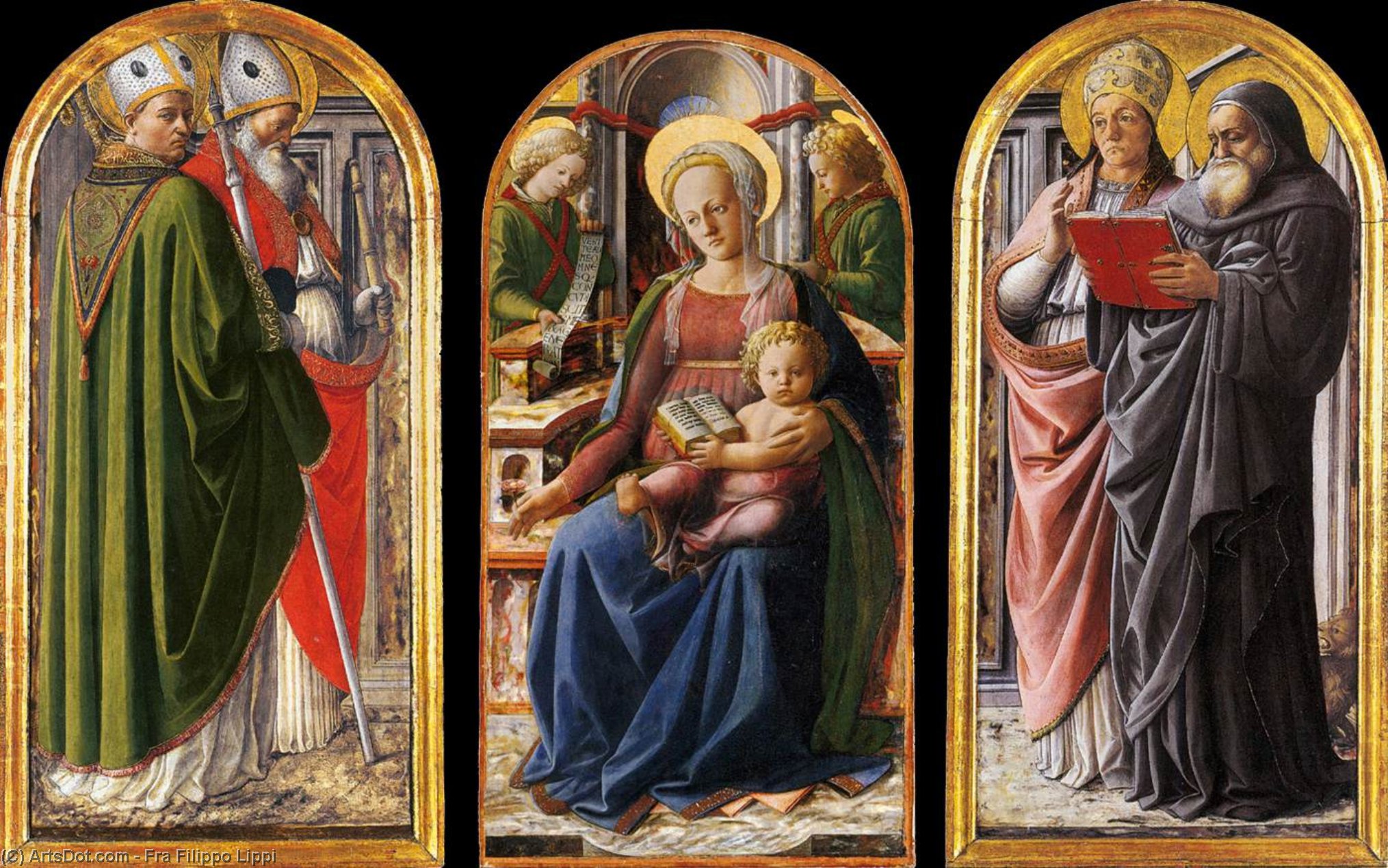 Order Oil Painting Replica Triptych, 1437 by Fra Filippo Lippi (1406-1469, Italy) | ArtsDot.com