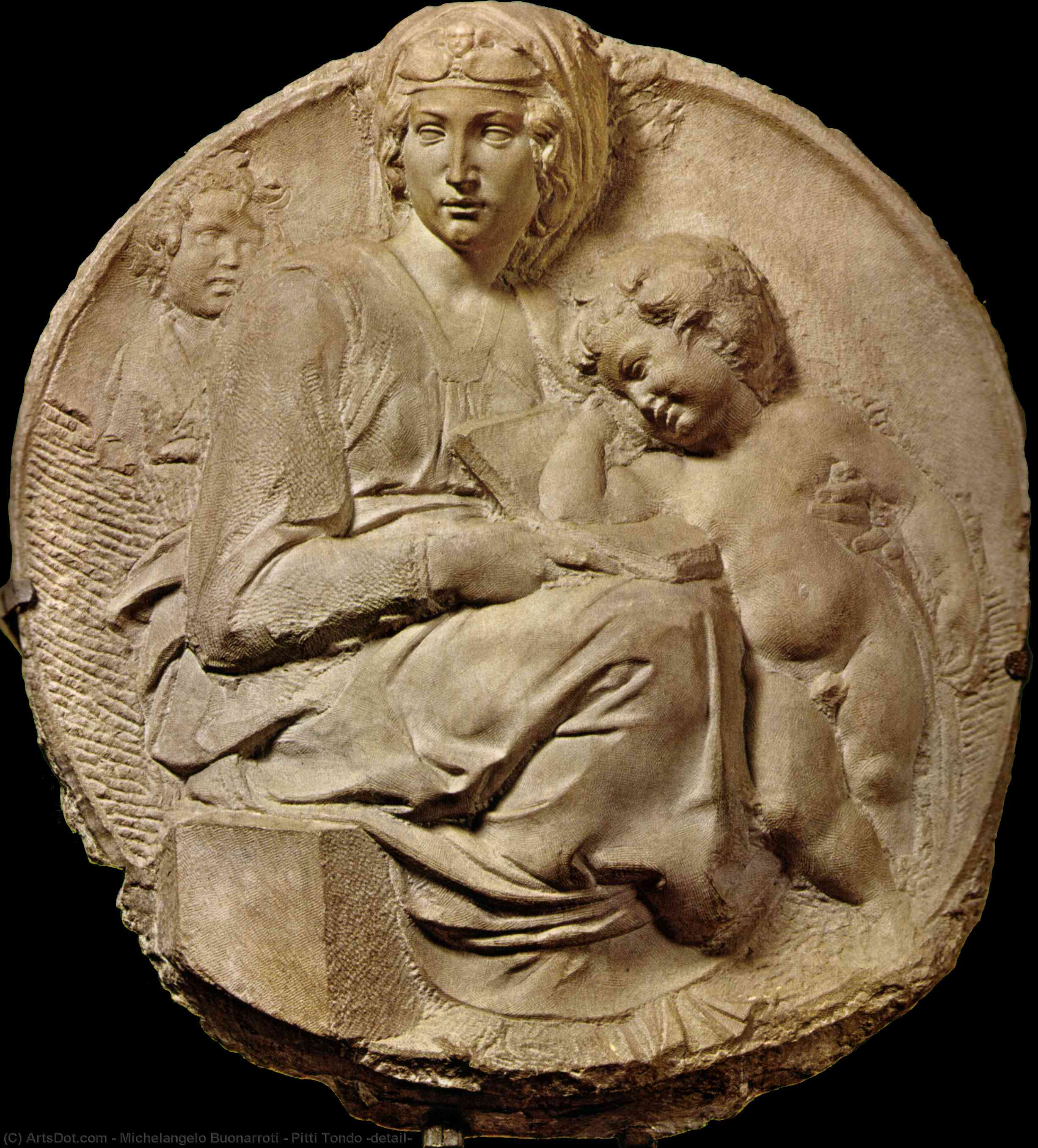 Order Paintings Reproductions Pitti Tondo (detail), 1504 by Michelangelo Buonarroti (1475-1564, Italy) | ArtsDot.com