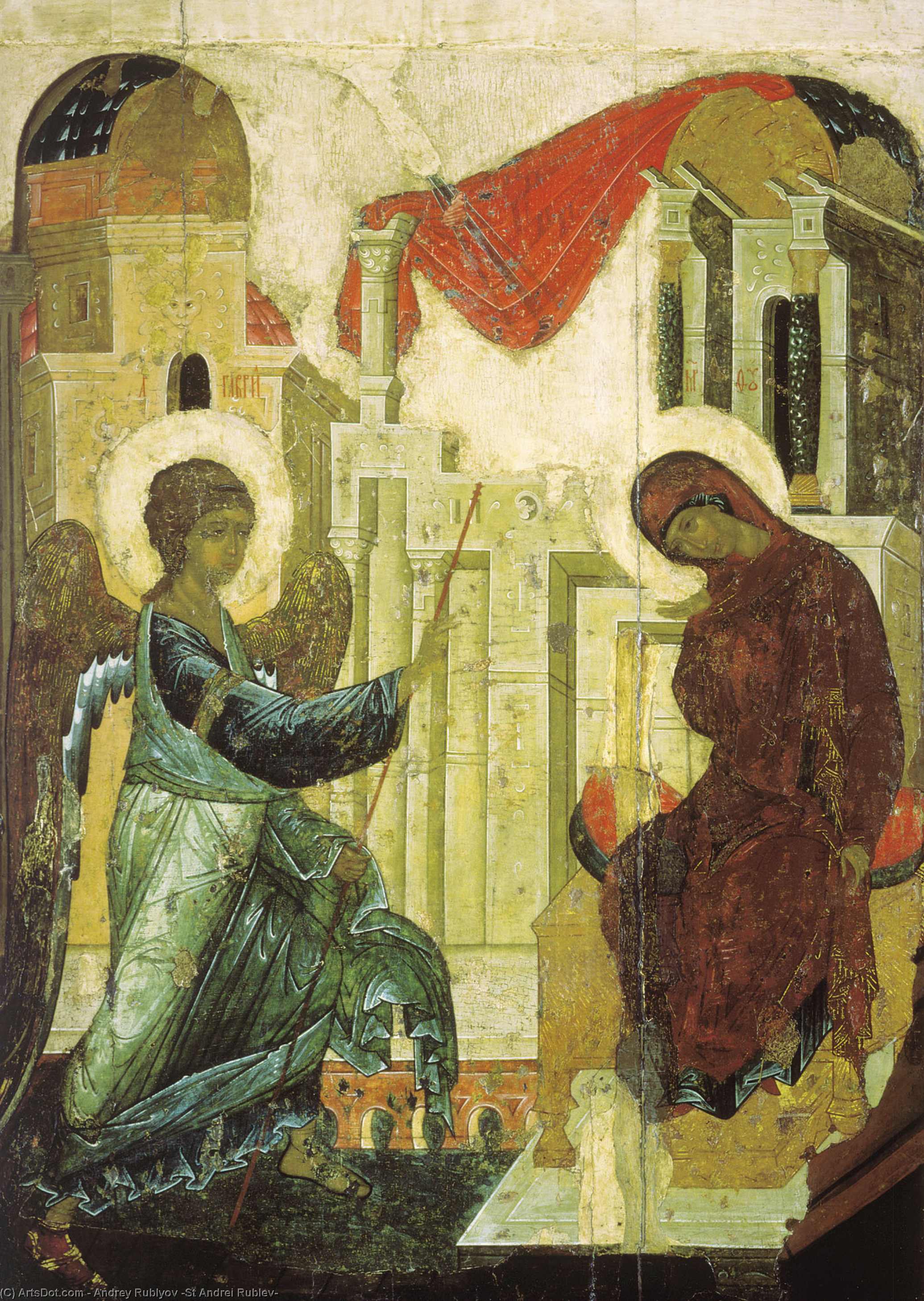 順序 「アート再現 アナウンシエーション, 1405 バイ Andrey Rublyov (St Andrei Rublev) (1360-1428, Russia) | ArtsDot.com