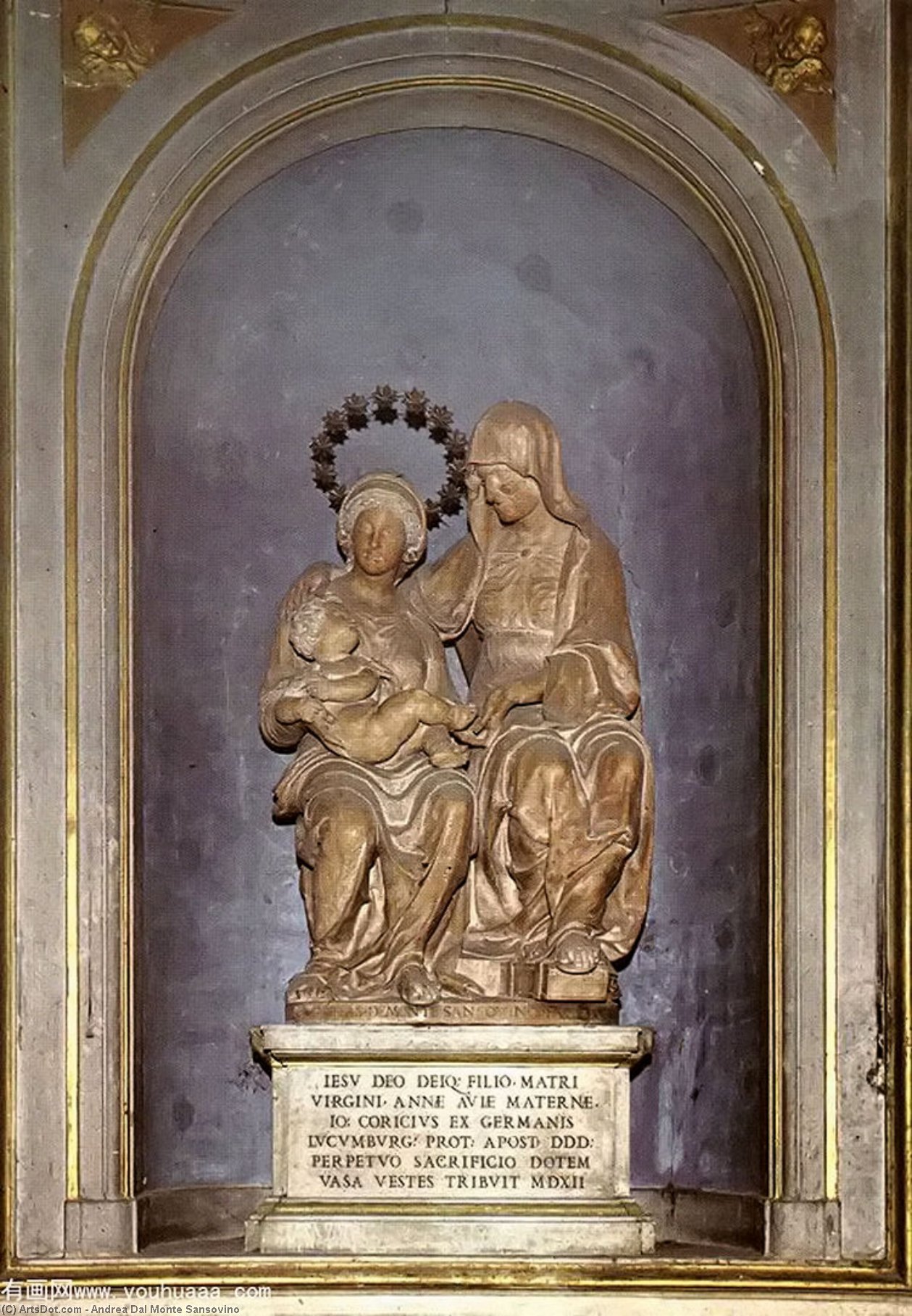 Order Artwork Replica Madonna and Child with St Anne, 1512 by Andrea Dal Monte Sansovino (1467-1529, Italy) | ArtsDot.com