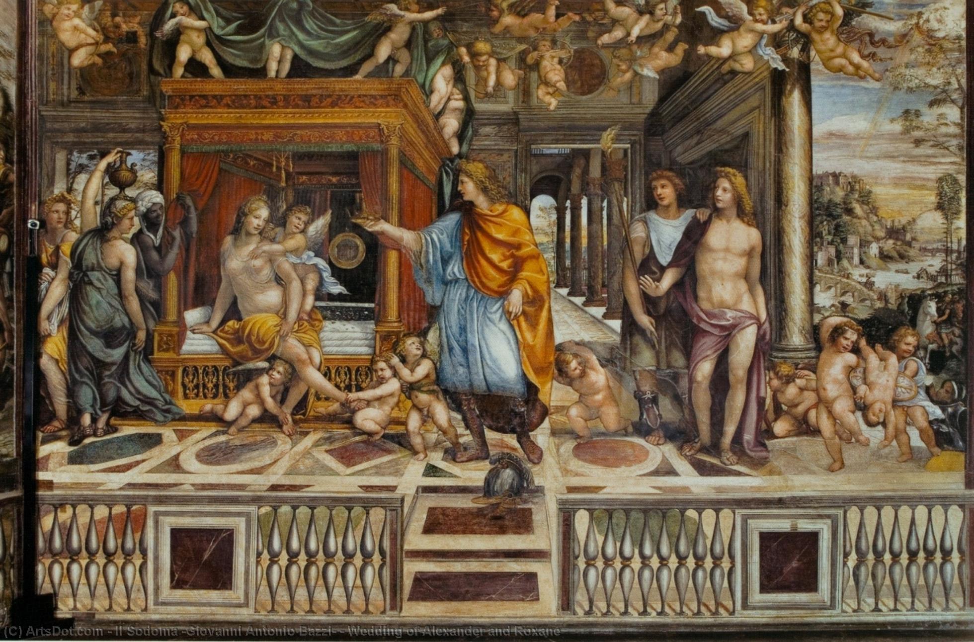 Pedir Reproducciones De Bellas Artes Boda de Alexander y Roxane, 1517 de Il Sodoma (Giovanni Antonio Bazzi) (1447-1549, Italy) | ArtsDot.com