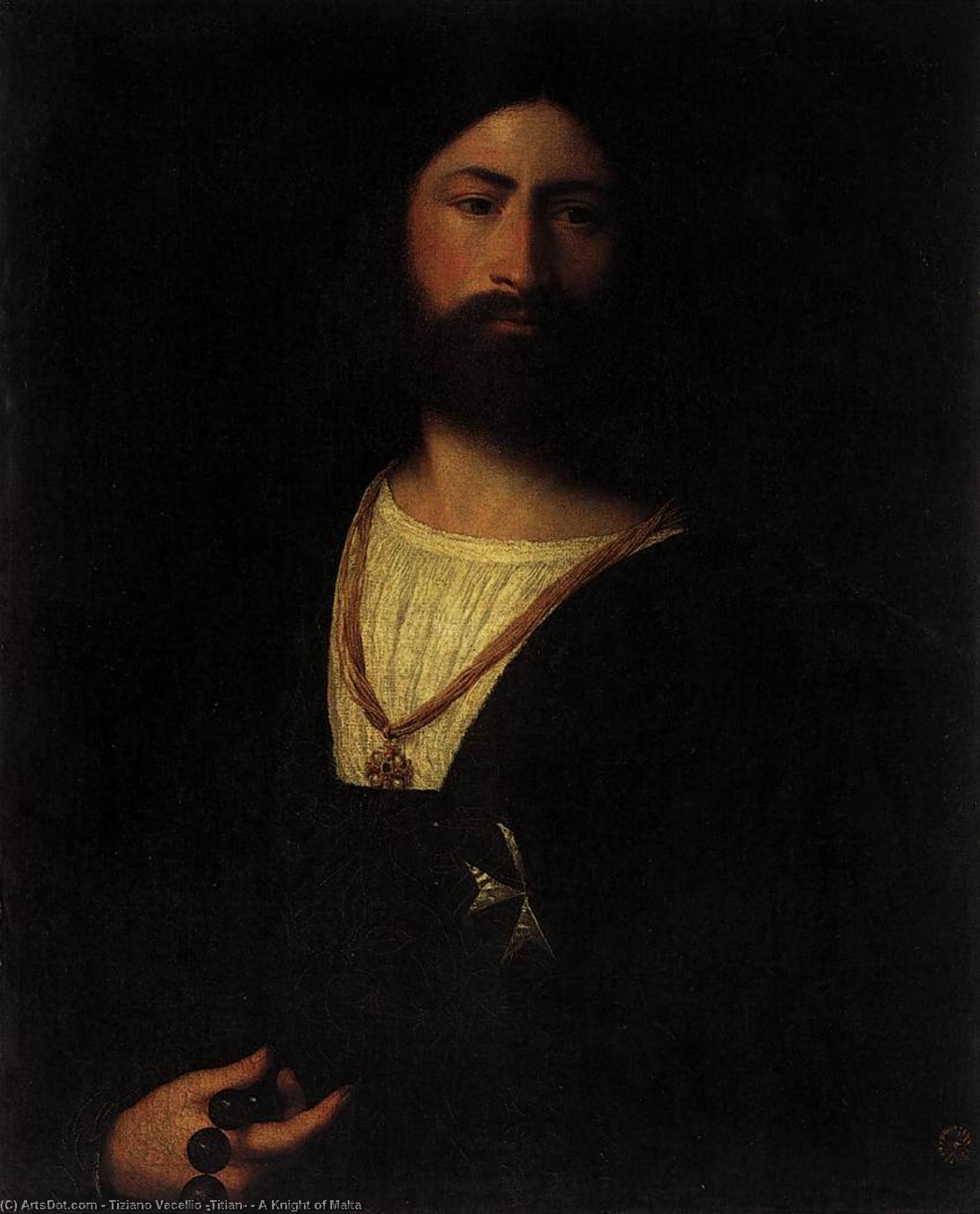 Buy Museum Art Reproductions A Knight of Malta, 1510 by Tiziano Vecellio (Titian) (1490-1576, Italy) | ArtsDot.com