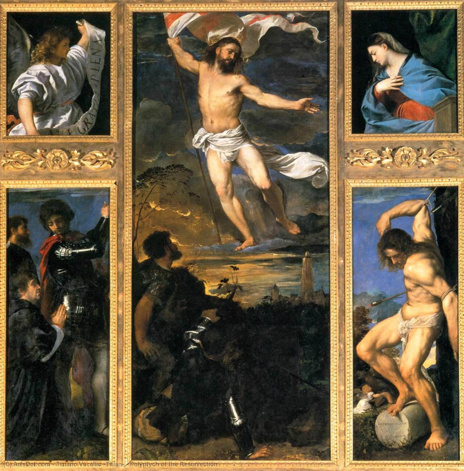 Ordinare Riproduzioni D'arte Polittico della Risurrezione, 1520 di Tiziano Vecellio (Titian) (1490-1576, Italy) | ArtsDot.com