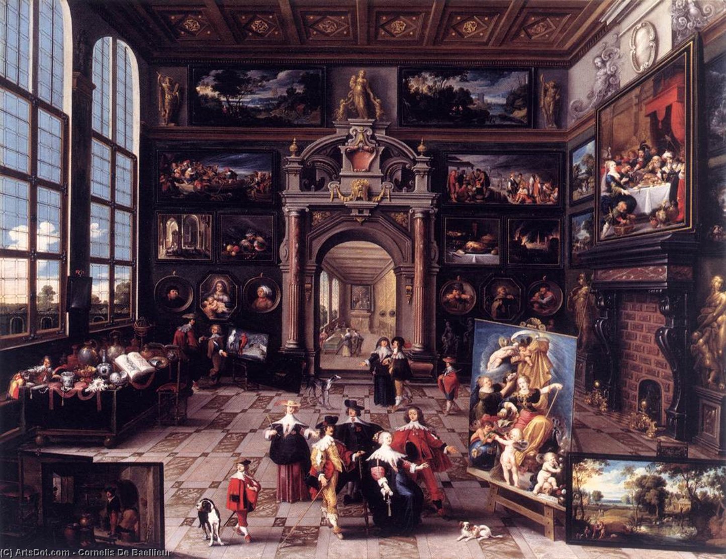 Order Artwork Replica Gallery of a Collector, 1635 by Cornelis De Baellieur (1607-1671, Belgium) | ArtsDot.com