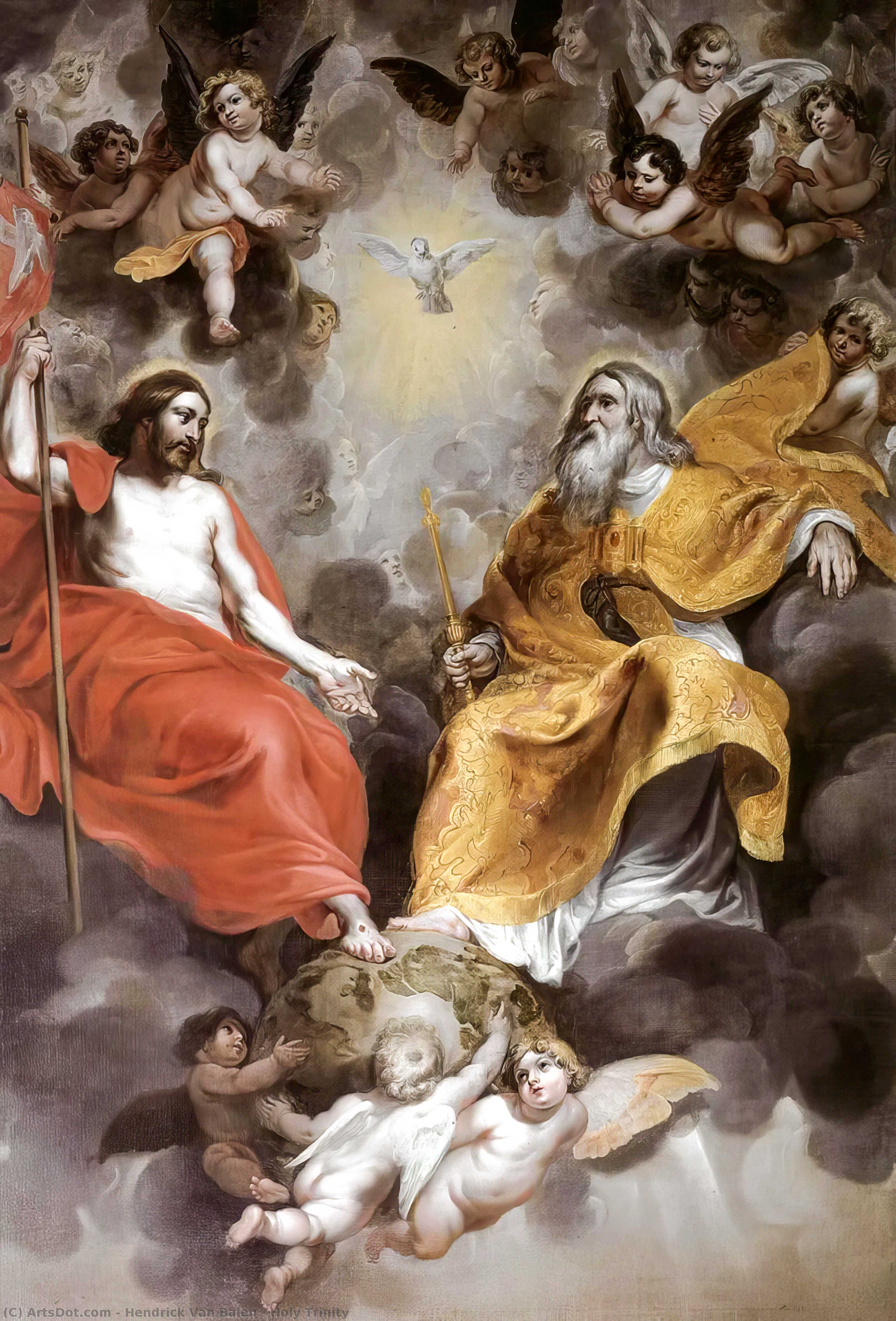 Buy Museum Art Reproductions Holy Trinity, 1620 by Hendrick Van Balen | ArtsDot.com